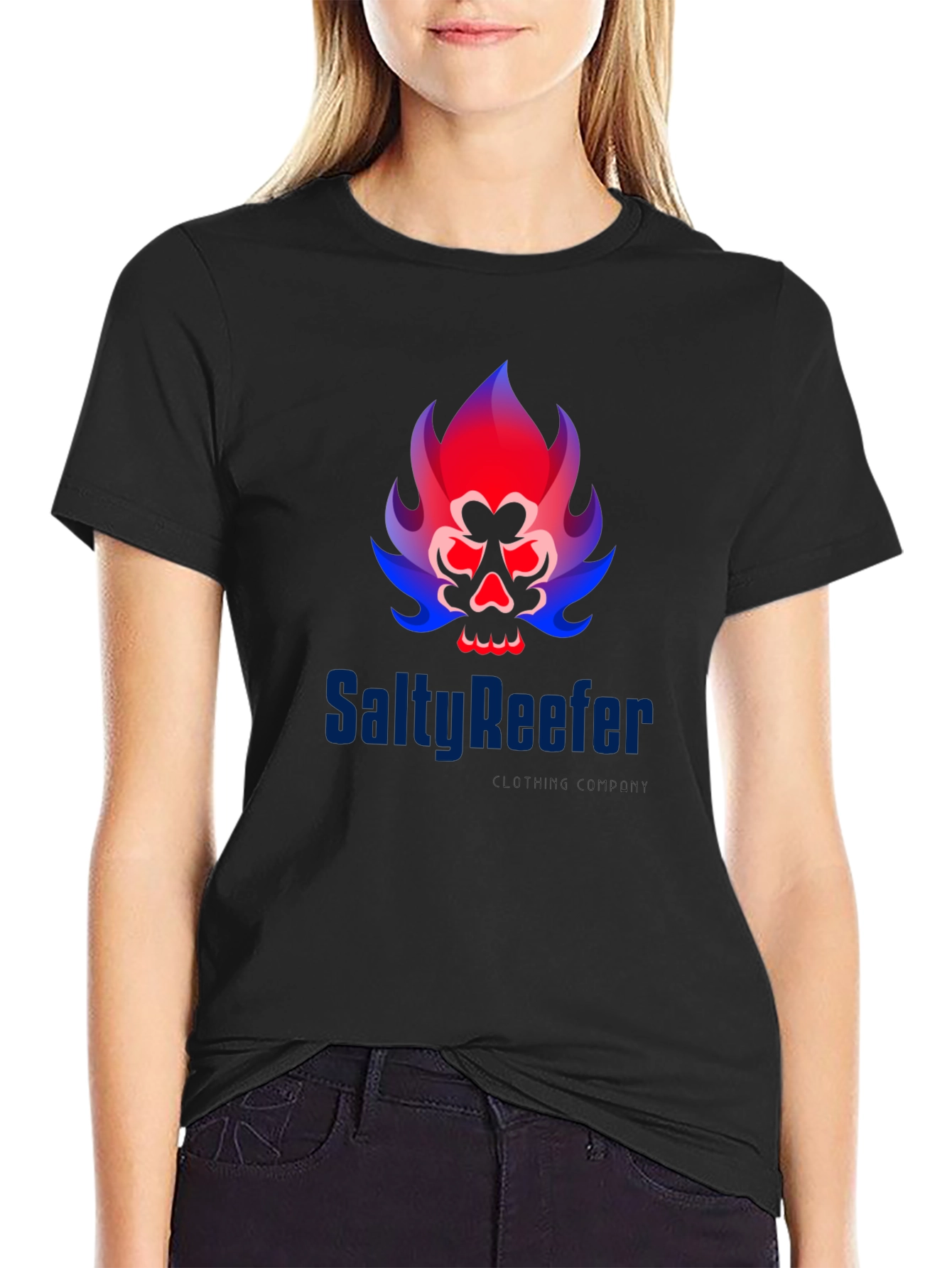 Salty Reefer Black Graphic Tee
