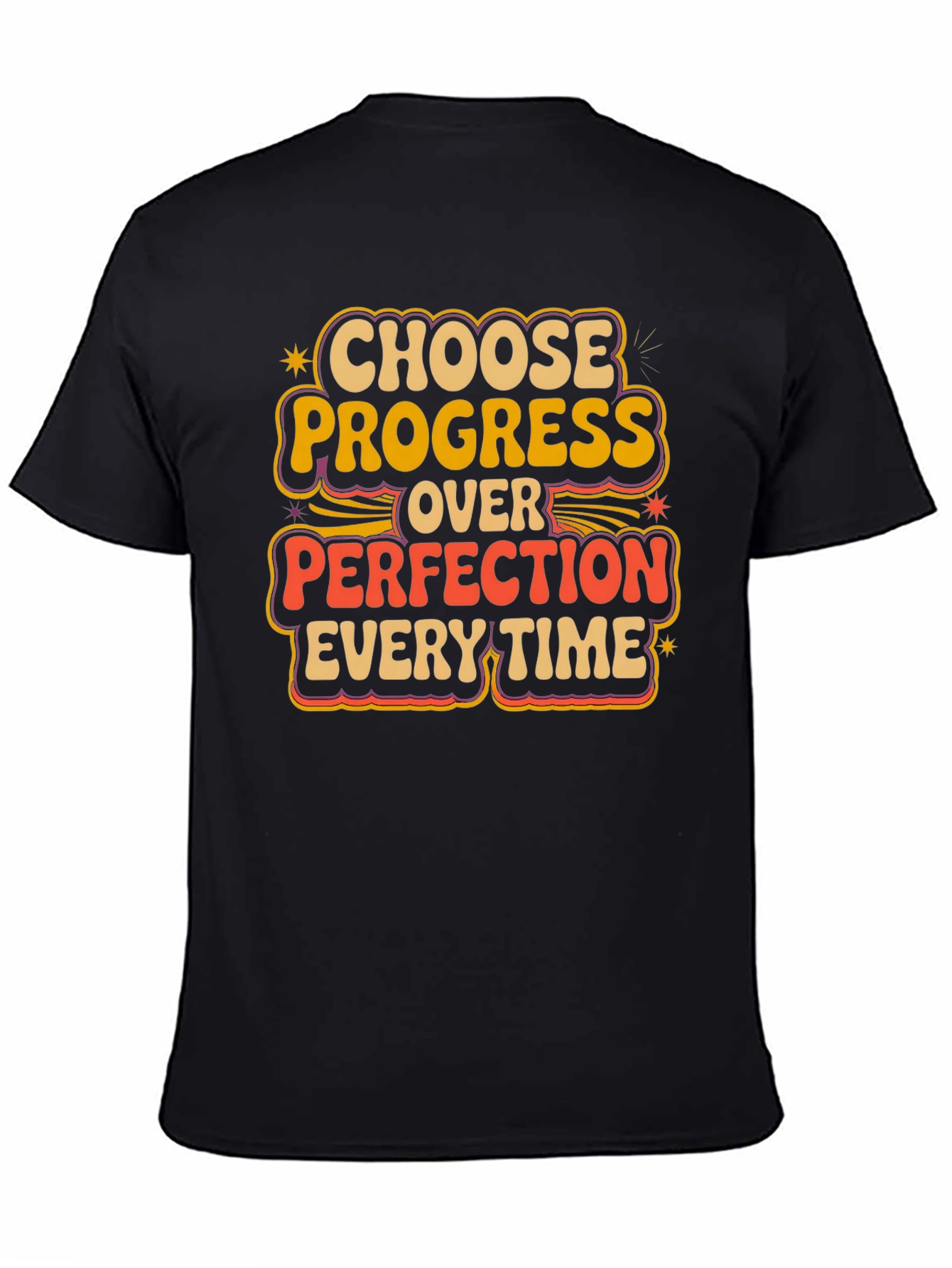 Progress Over Perfection Retro Graphic Tee