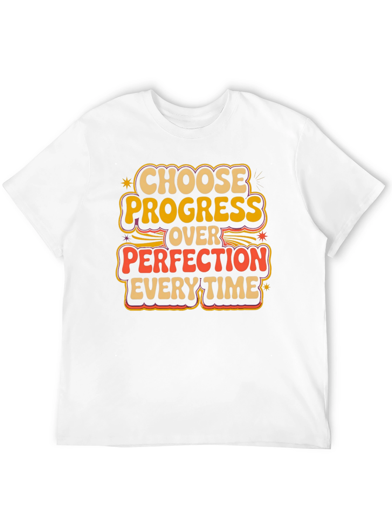 Progress Over Perfection Retro Graphic Tee