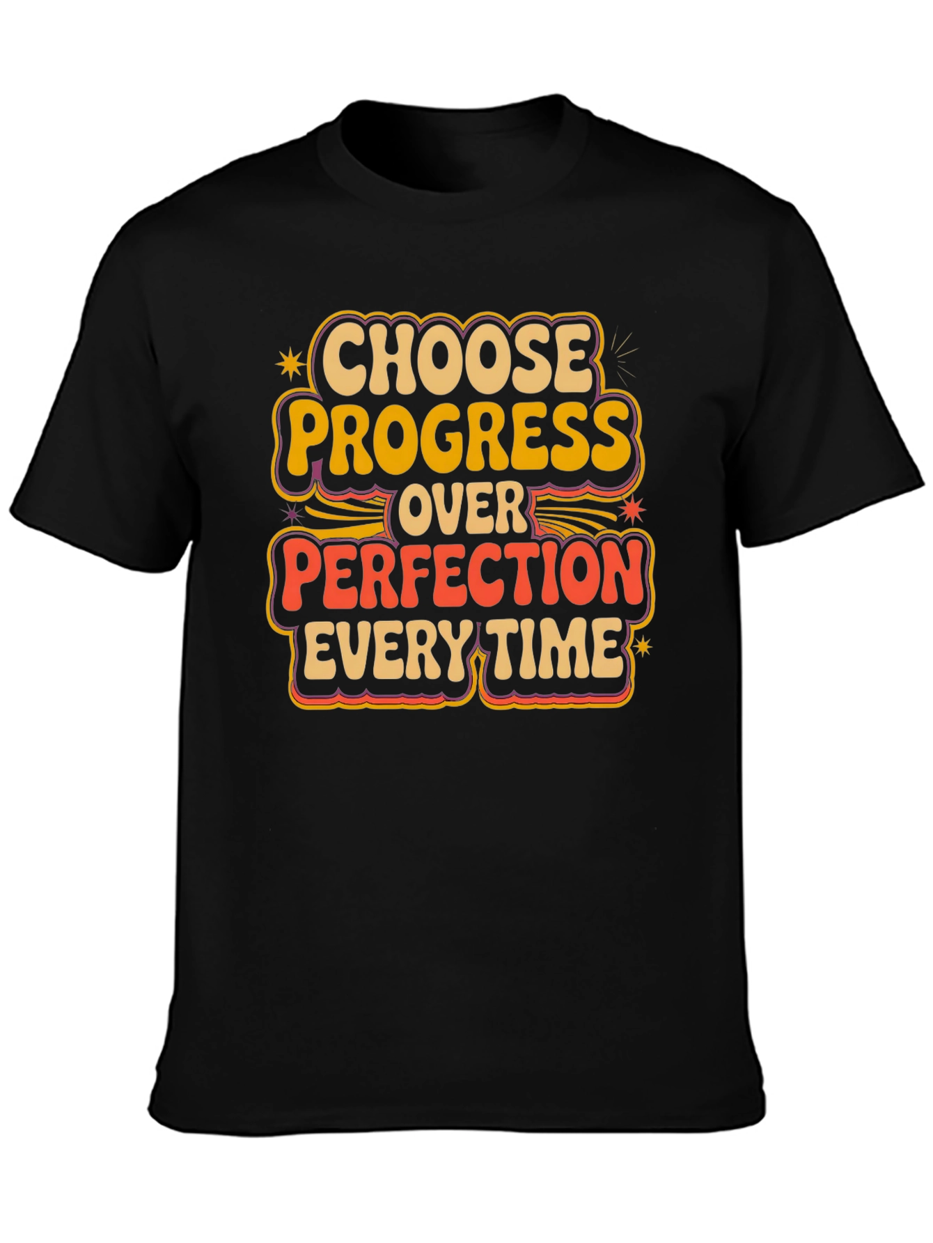 Progress Over Perfection Retro Graphic Tee