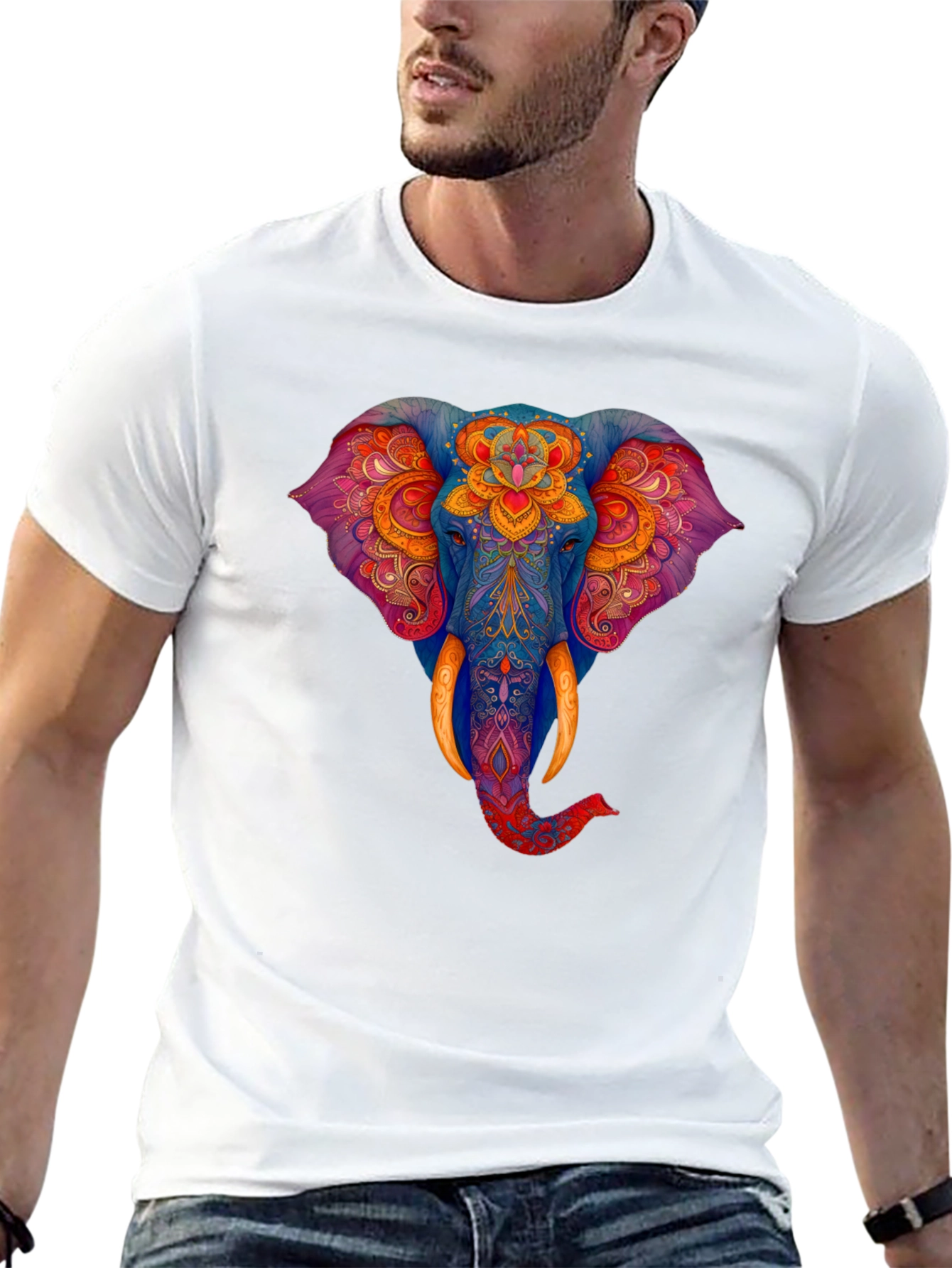Elephant Graphic Print Tee