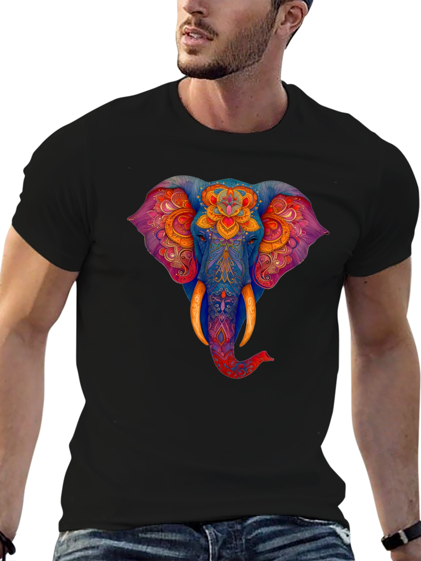 Elephant Graphic Print Tee