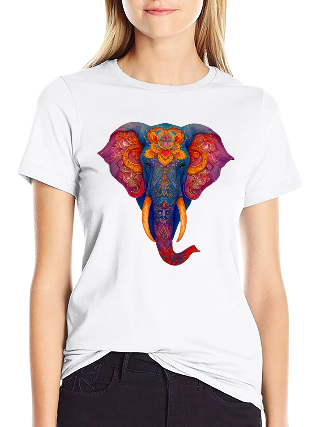 Elephant Graphic Print Tee
