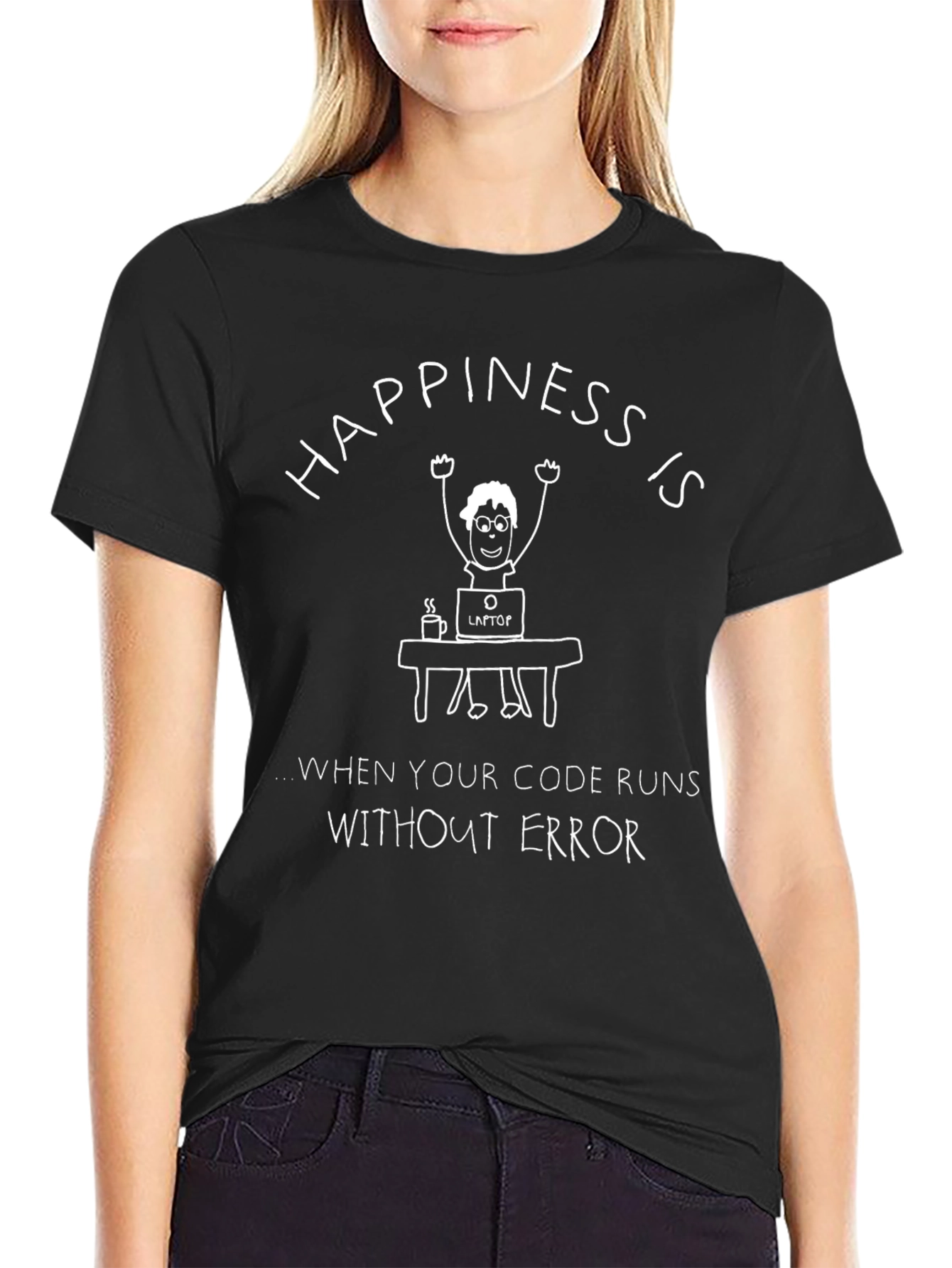 Happiness is Code Runs T-Shirt - Programmer Gift
