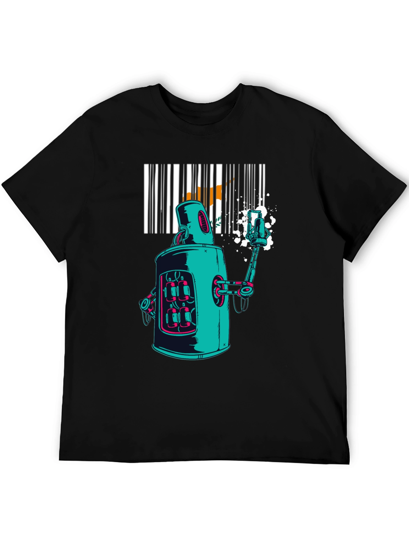 Retro Robot Graphic Tee - Cool Sci-Fi Design