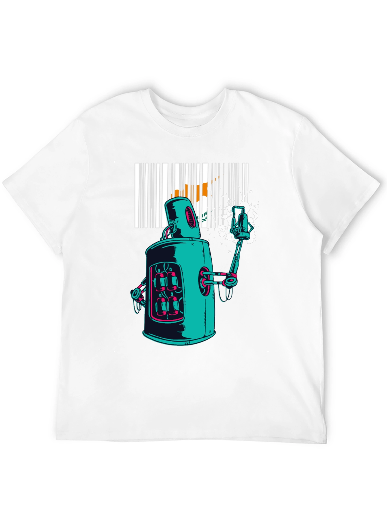 Retro Robot Graphic Tee - Cool Sci-Fi Design