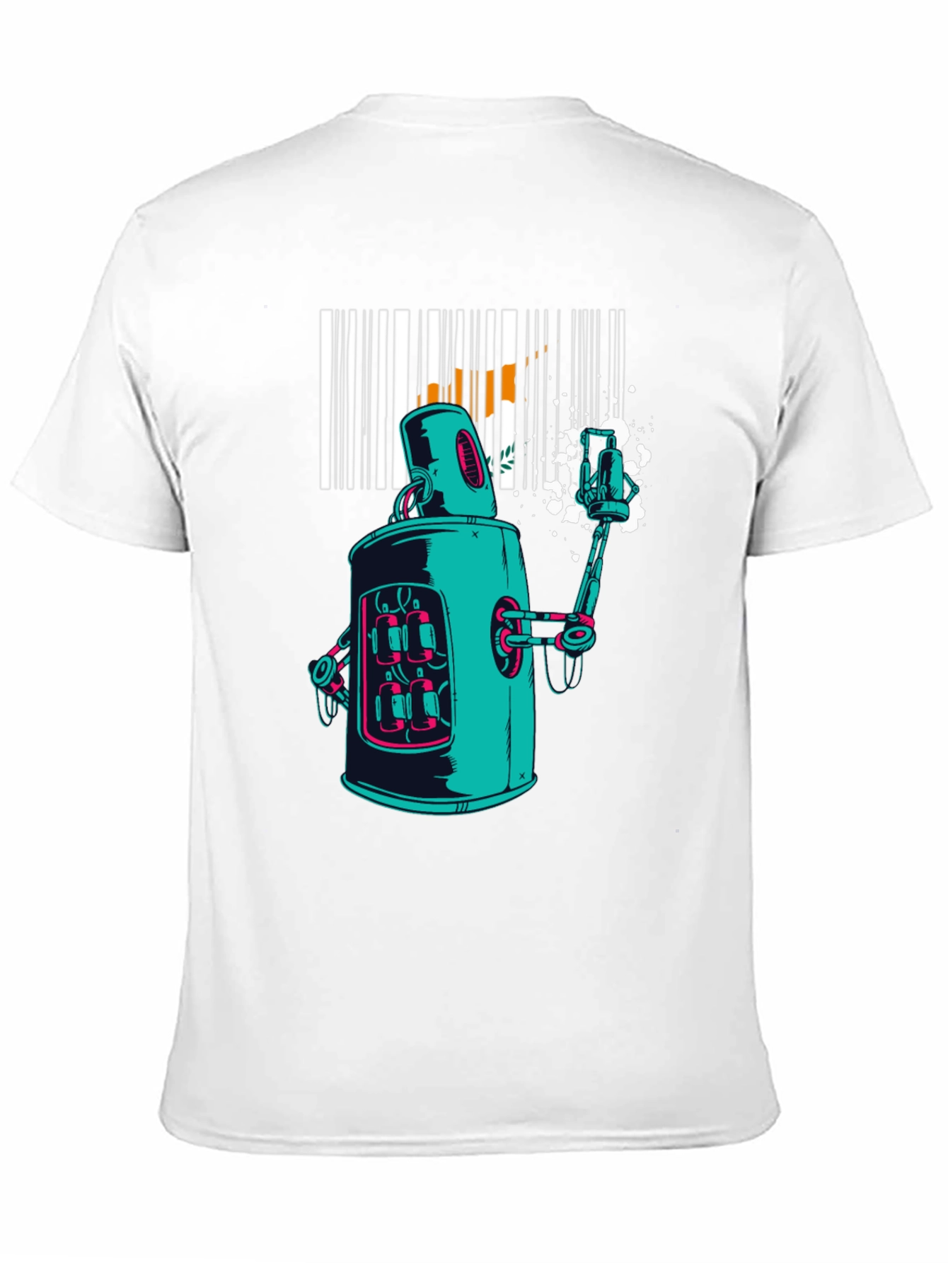 Retro Robot Graphic Tee - Cool Sci-Fi Design