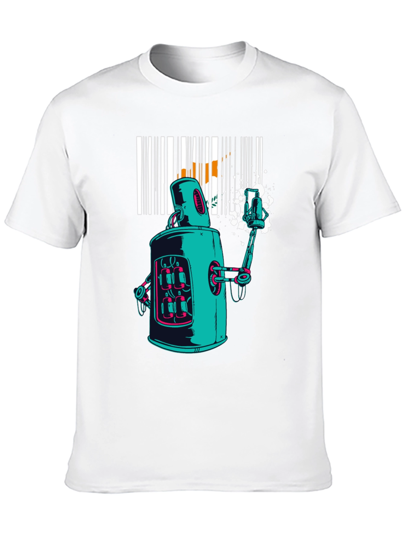 Retro Robot Graphic Tee - Cool Sci-Fi Design