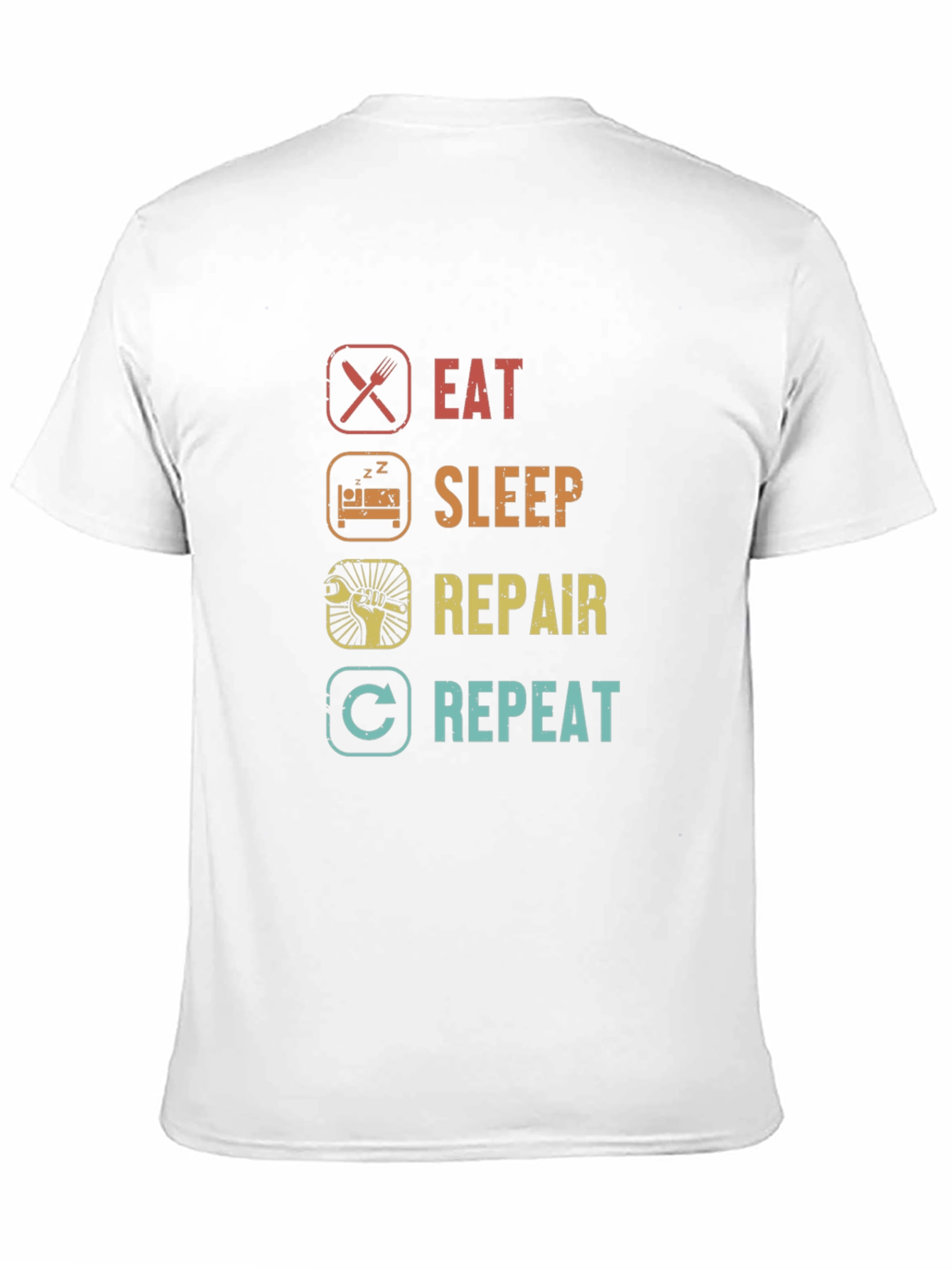 Eat Sleep Repair Repeat Graphic Tee
