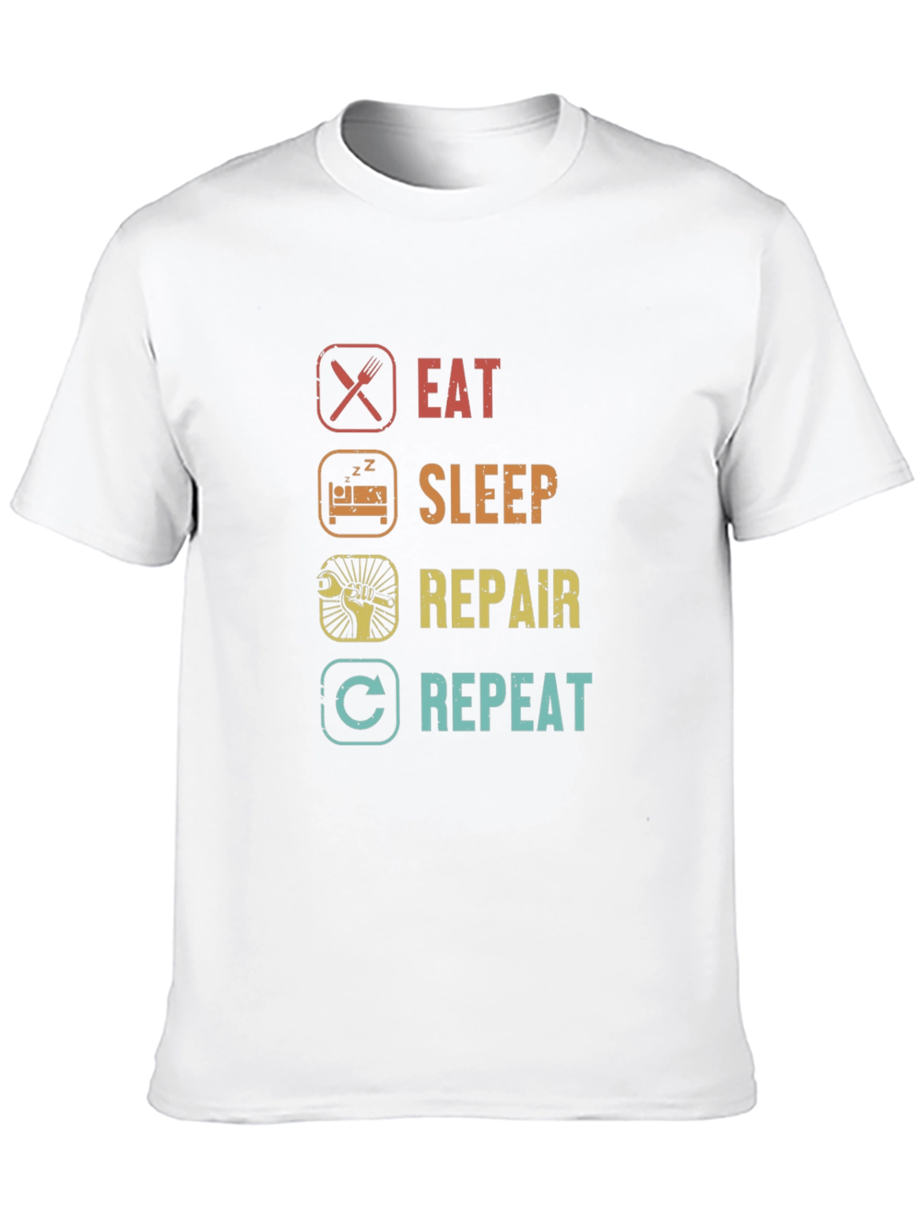 Eat Sleep Repair Repeat Graphic Tee