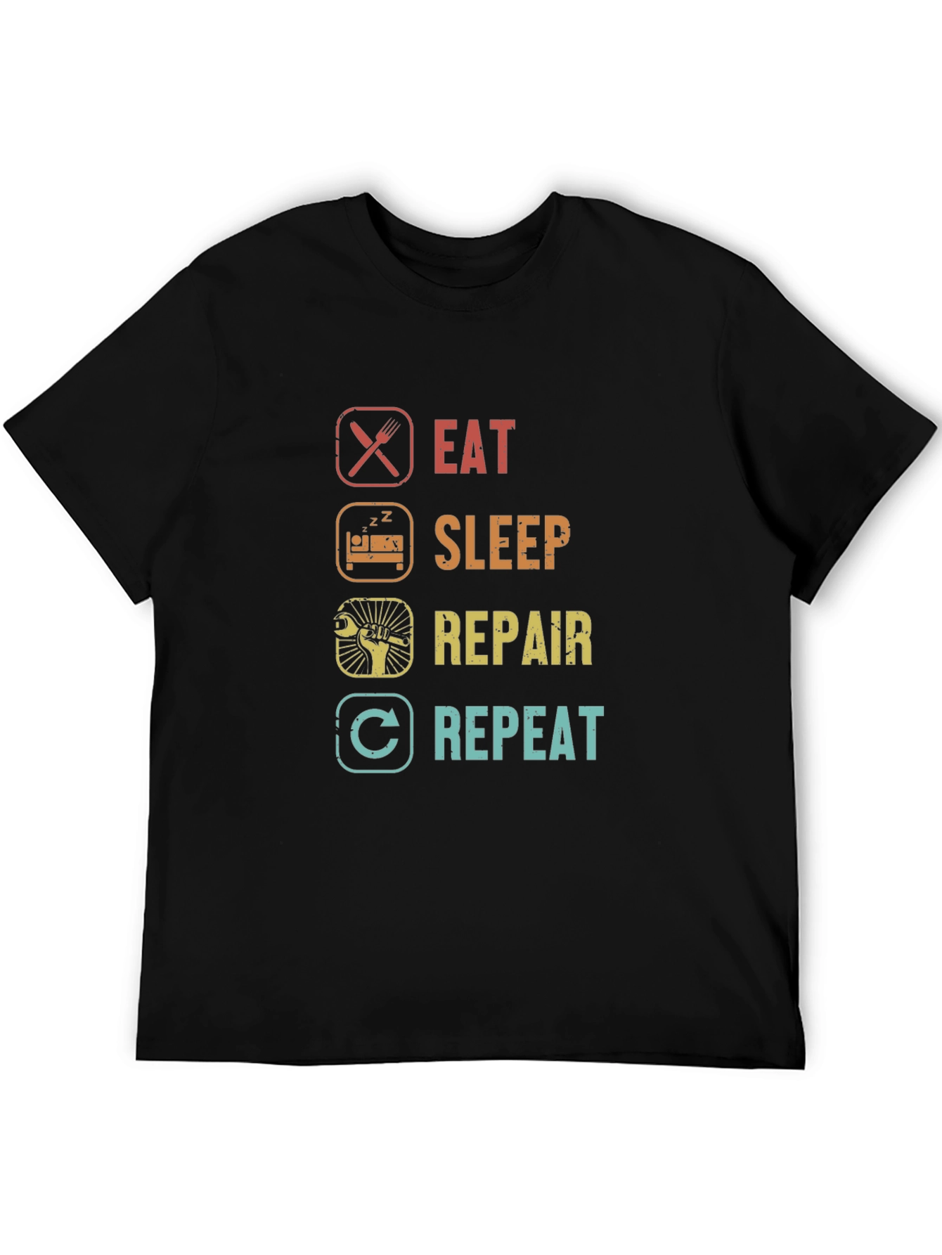 Eat Sleep Repair Repeat Graphic Tee
