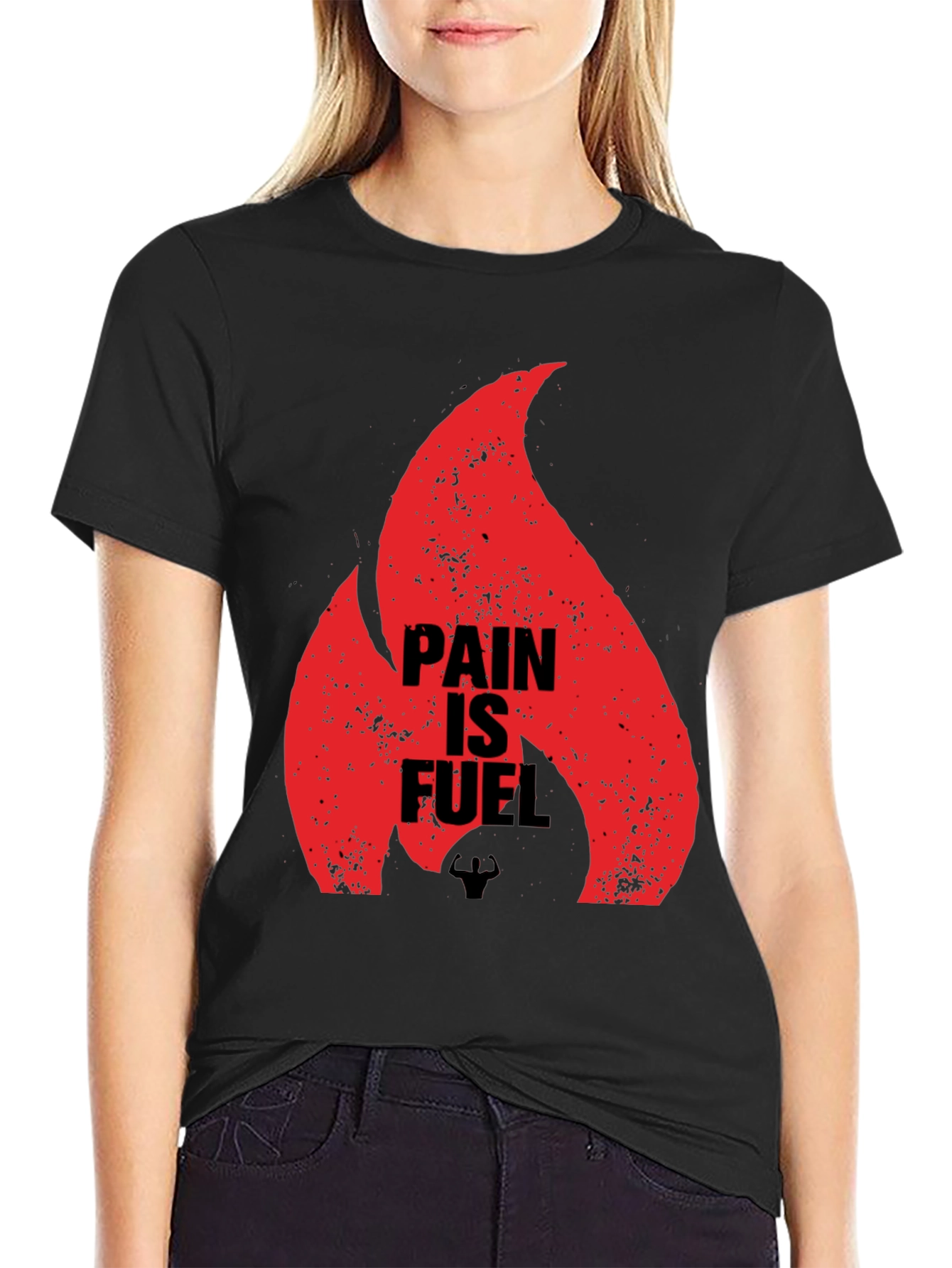 Pain is Fuel Graphic T-Shirt - Motivational Gym Wear