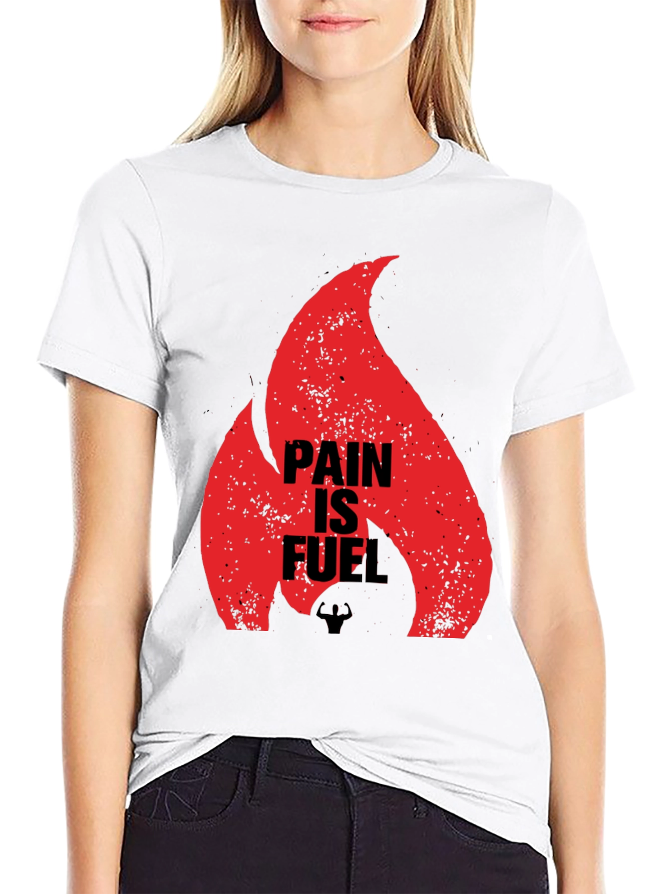 Pain is Fuel Graphic T-Shirt - Motivational Gym Wear