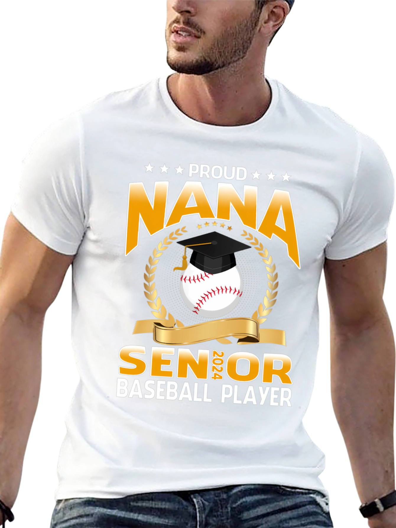 Proud Nana Senior Baseball Player T-Shirt