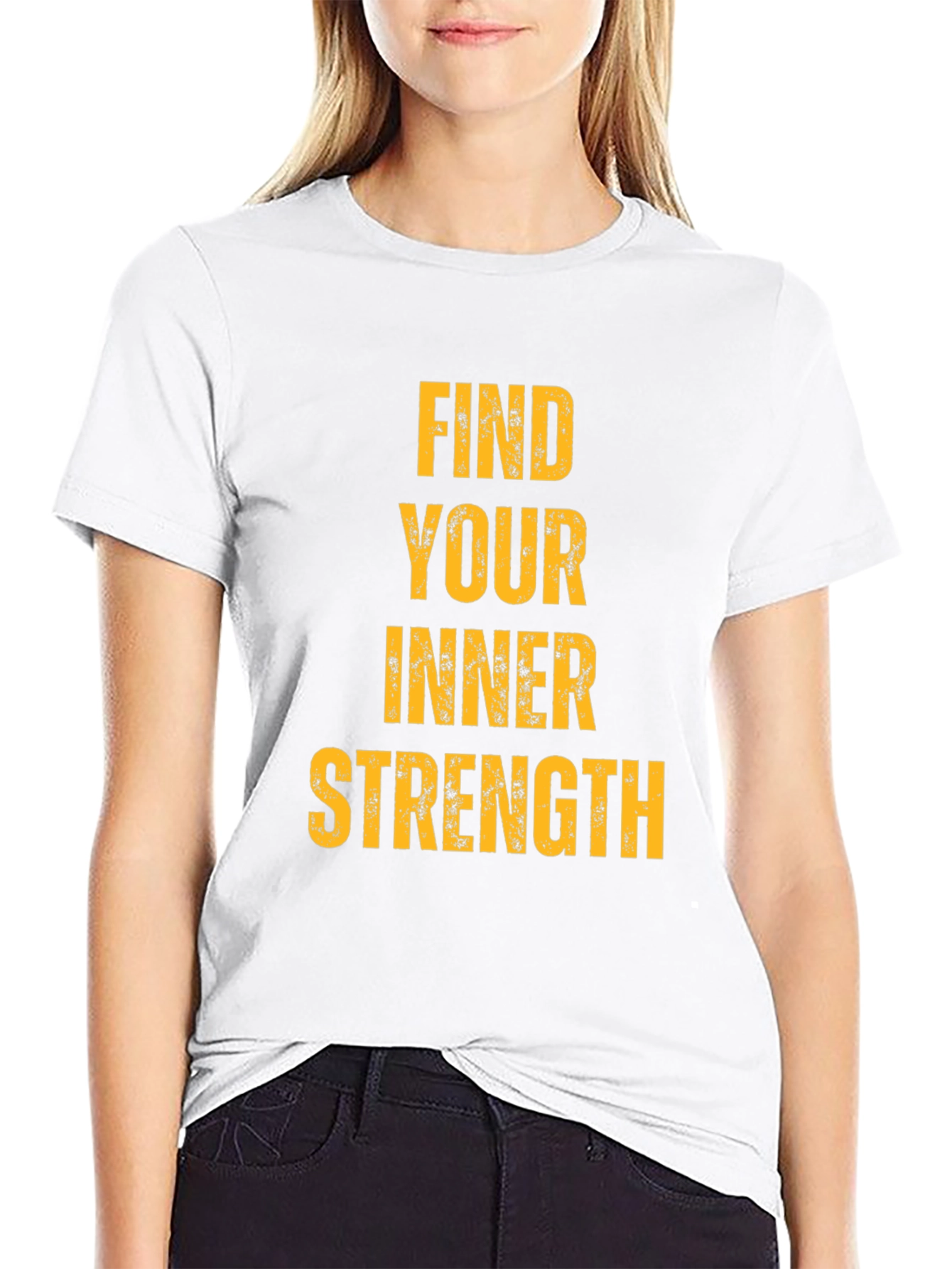Inner Strength Graphic Black T-Shirt