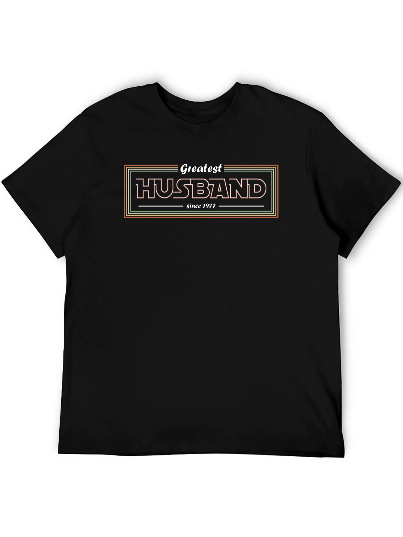 Greatest Husband Since 1977 Black T-Shirt