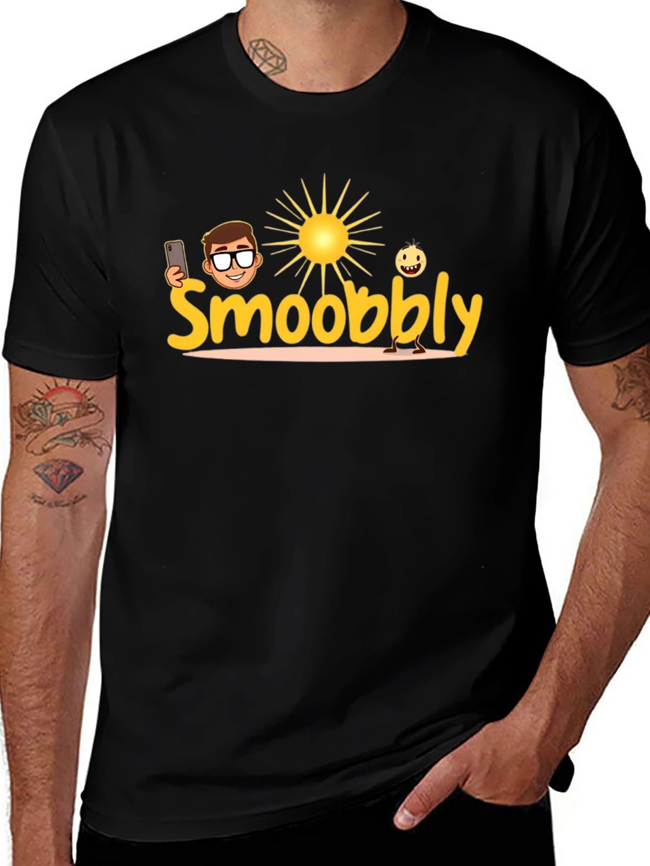 Smoobbly T-Shirt - Black Graphic Tee
