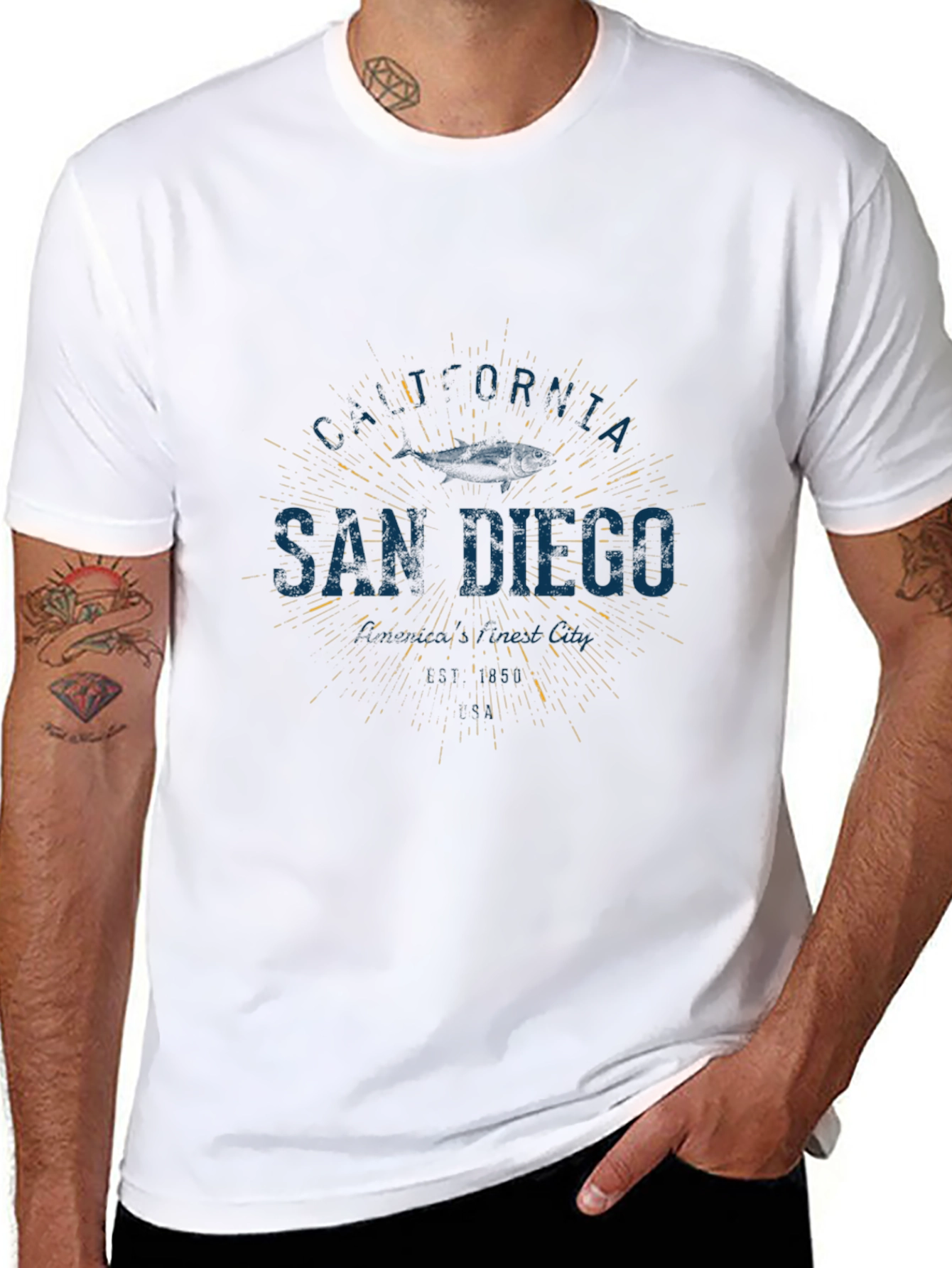 San Diego California Graphic Tee - Classic Style
