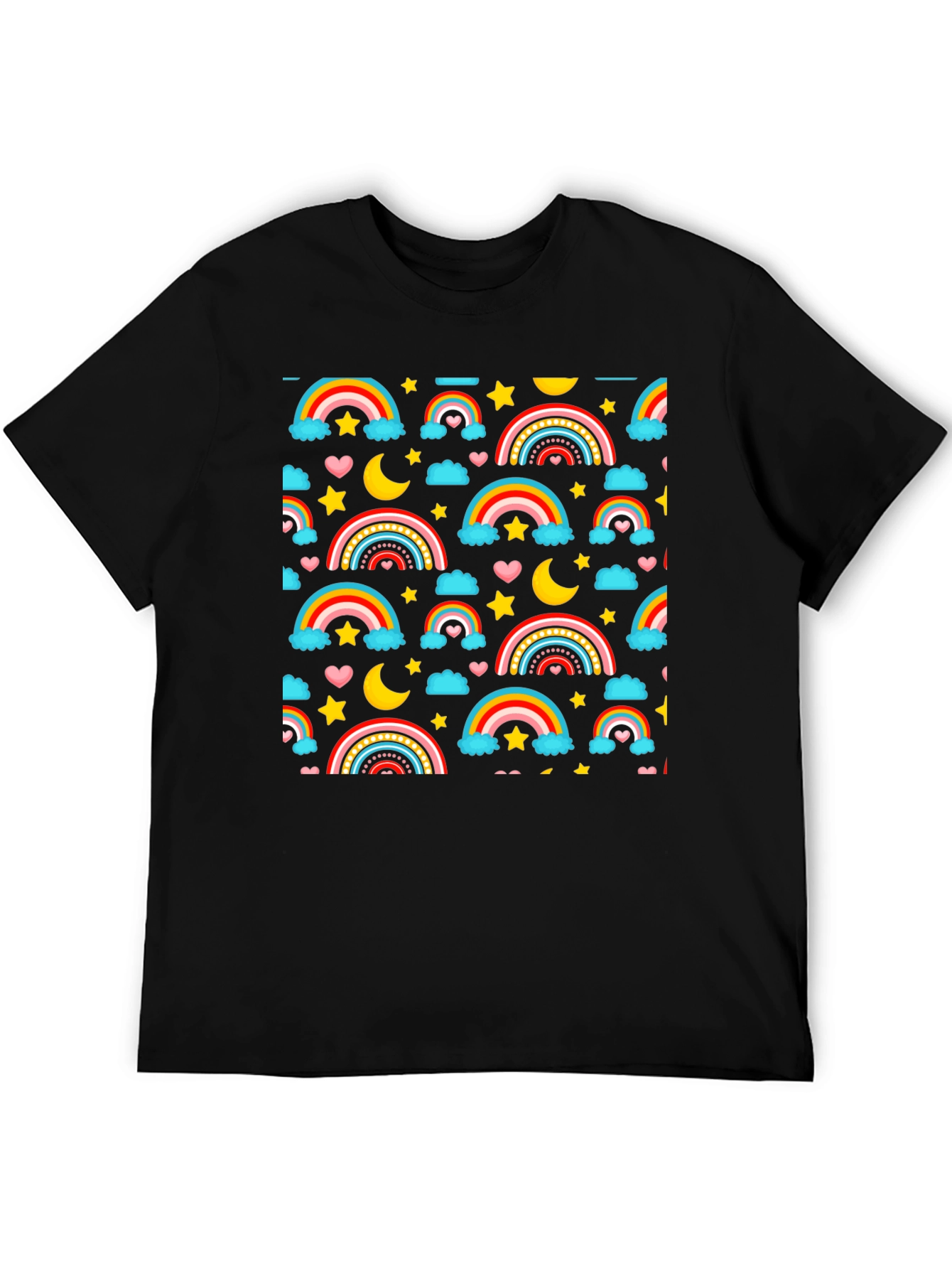 Rainbows Stars & Hearts Graphic Print Tee