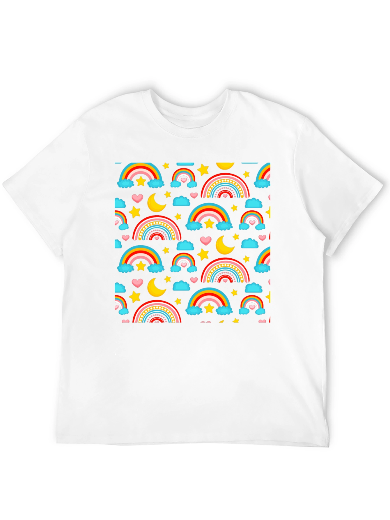 Rainbows Stars & Hearts Graphic Print Tee