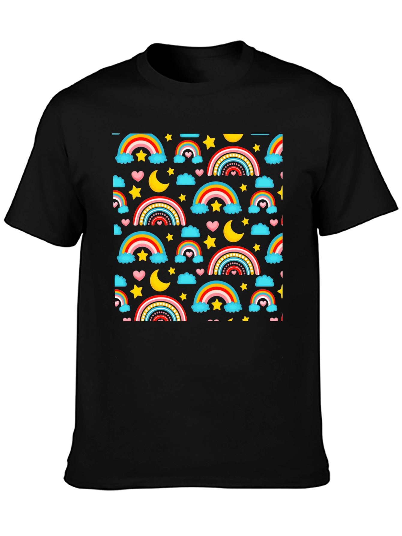 Rainbows Stars & Hearts Graphic Print Tee