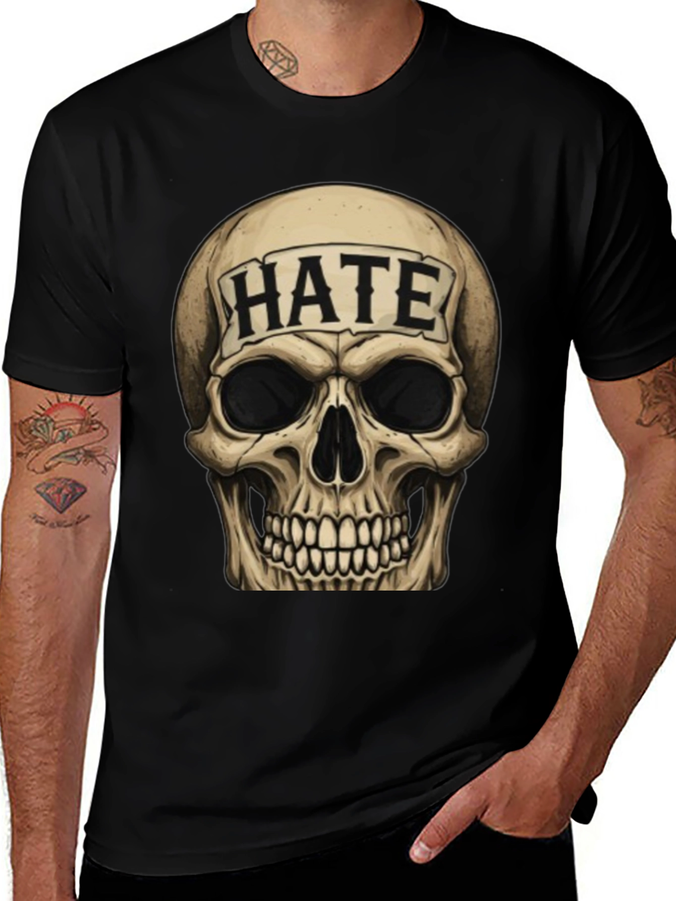 Skull Graphic Print T-Shirt - Express Your Style!