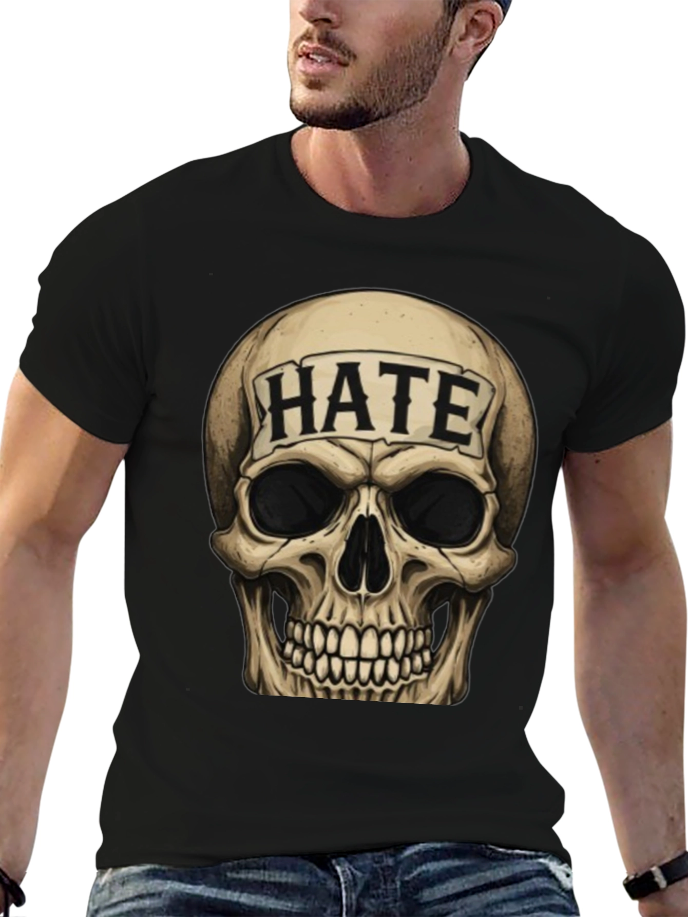Skull Graphic Print T-Shirt - Express Your Style!