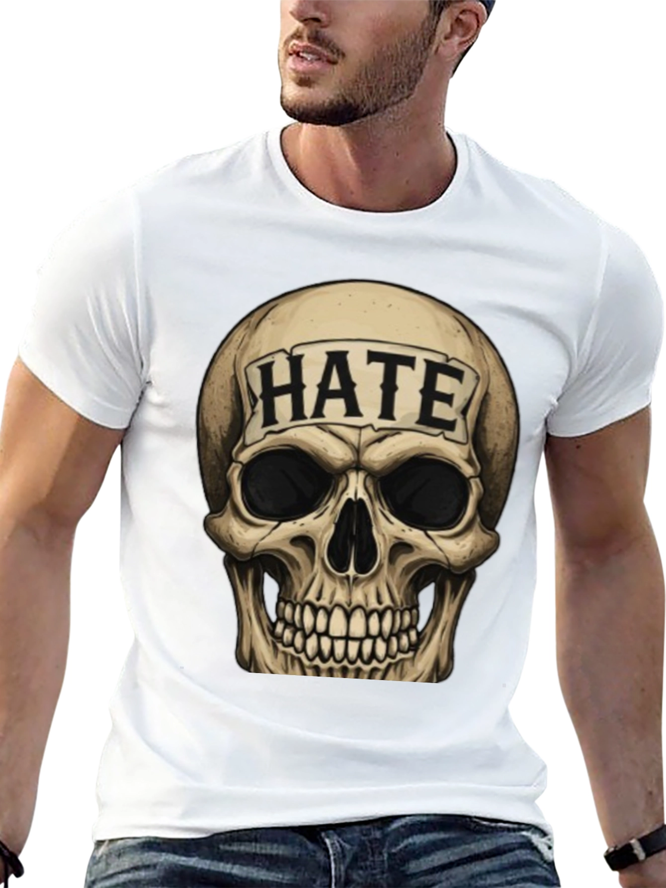 Skull Graphic Print T-Shirt - Express Your Style!