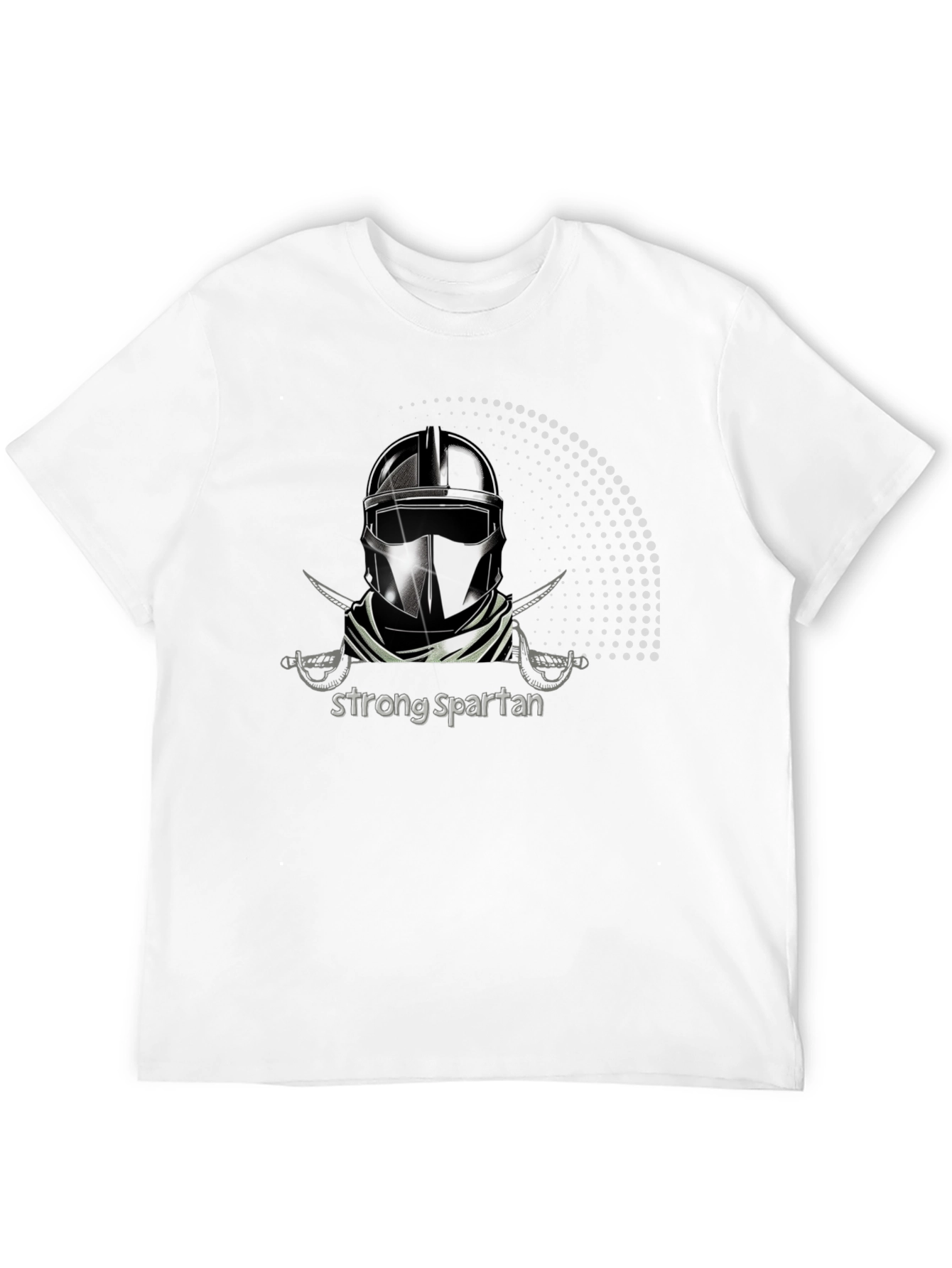 Strong Spartan Graphic Tee - Black Cotton T-Shirt