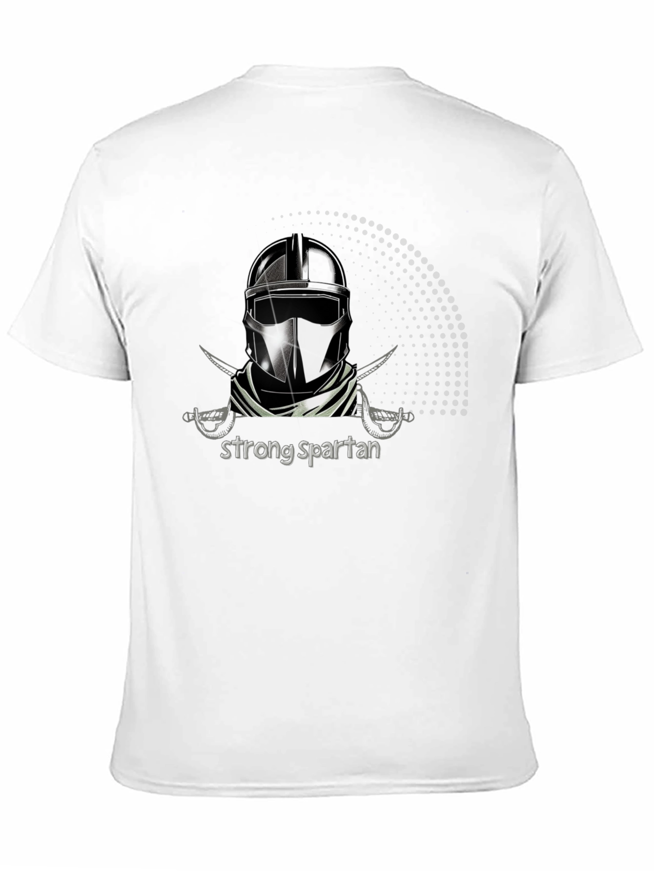 Strong Spartan Graphic Tee - Black Cotton T-Shirt