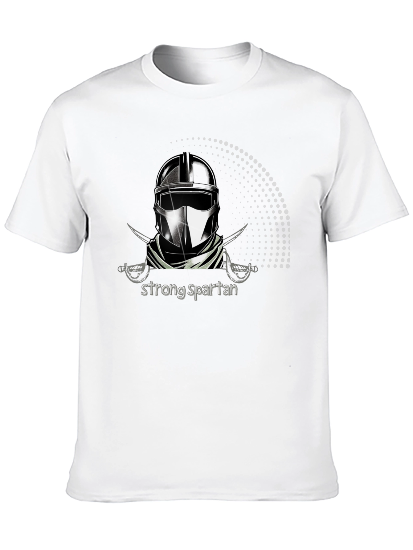 Strong Spartan Graphic Tee - Black Cotton T-Shirt