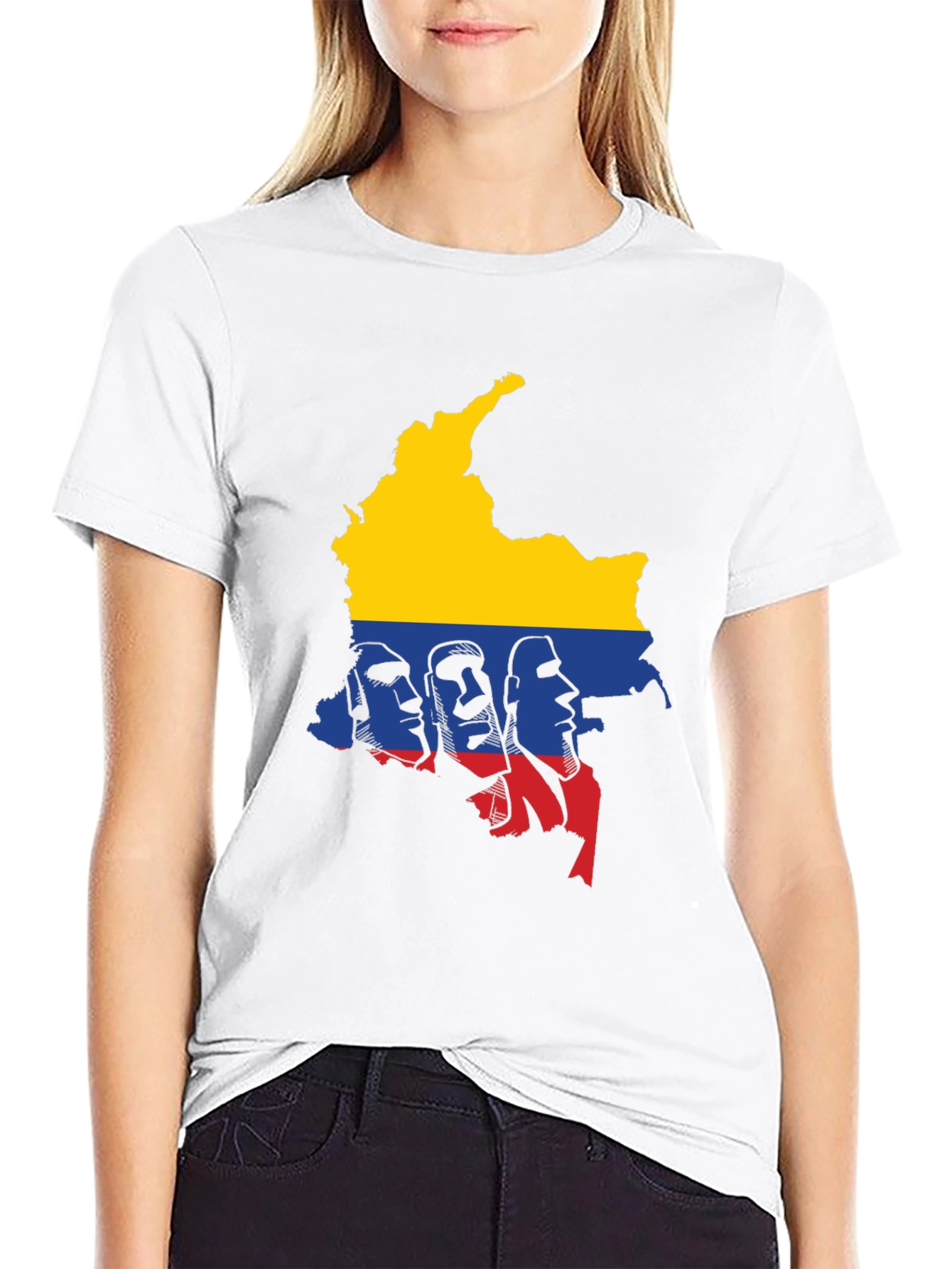 Colombia Map Graphic Tee - Mens Black T-Shirt