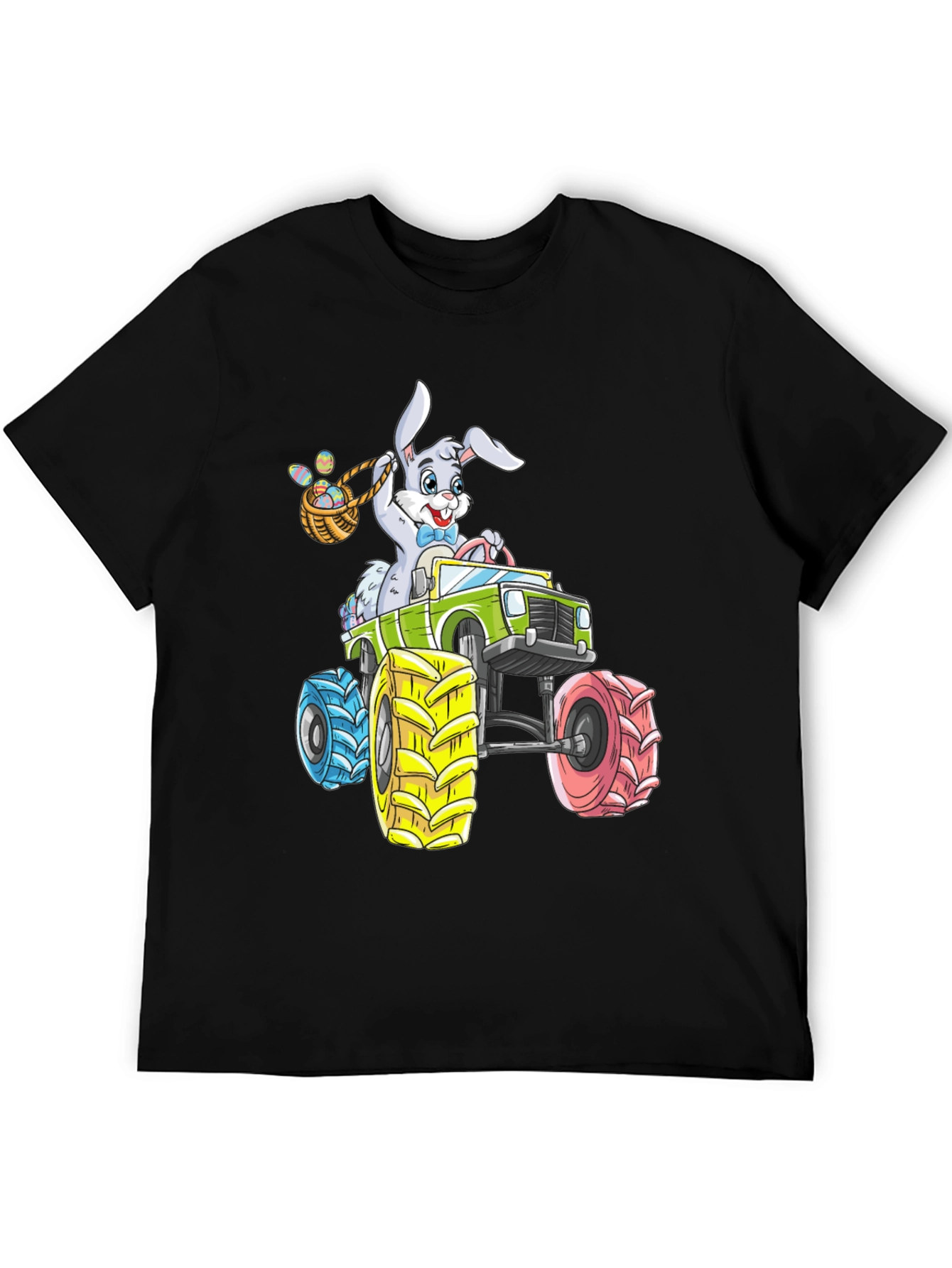 Easter Bunny Monster Truck Graphic T-Shirt