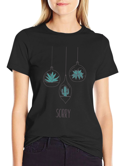 Sorry Terrarium Graphic Tee - Black Casual Shirt