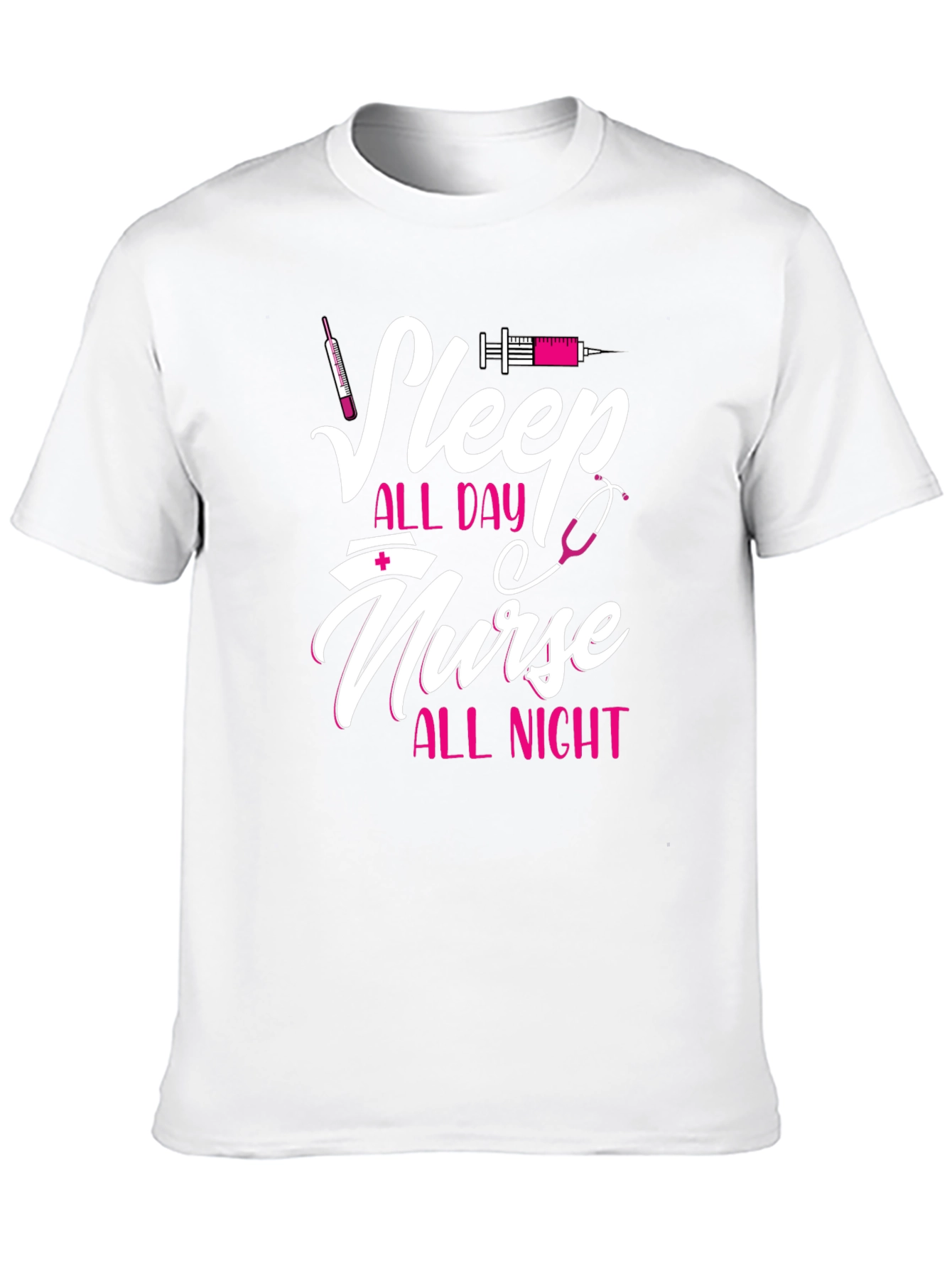 Sleep All Day Nurse All Night Graphic Tee
