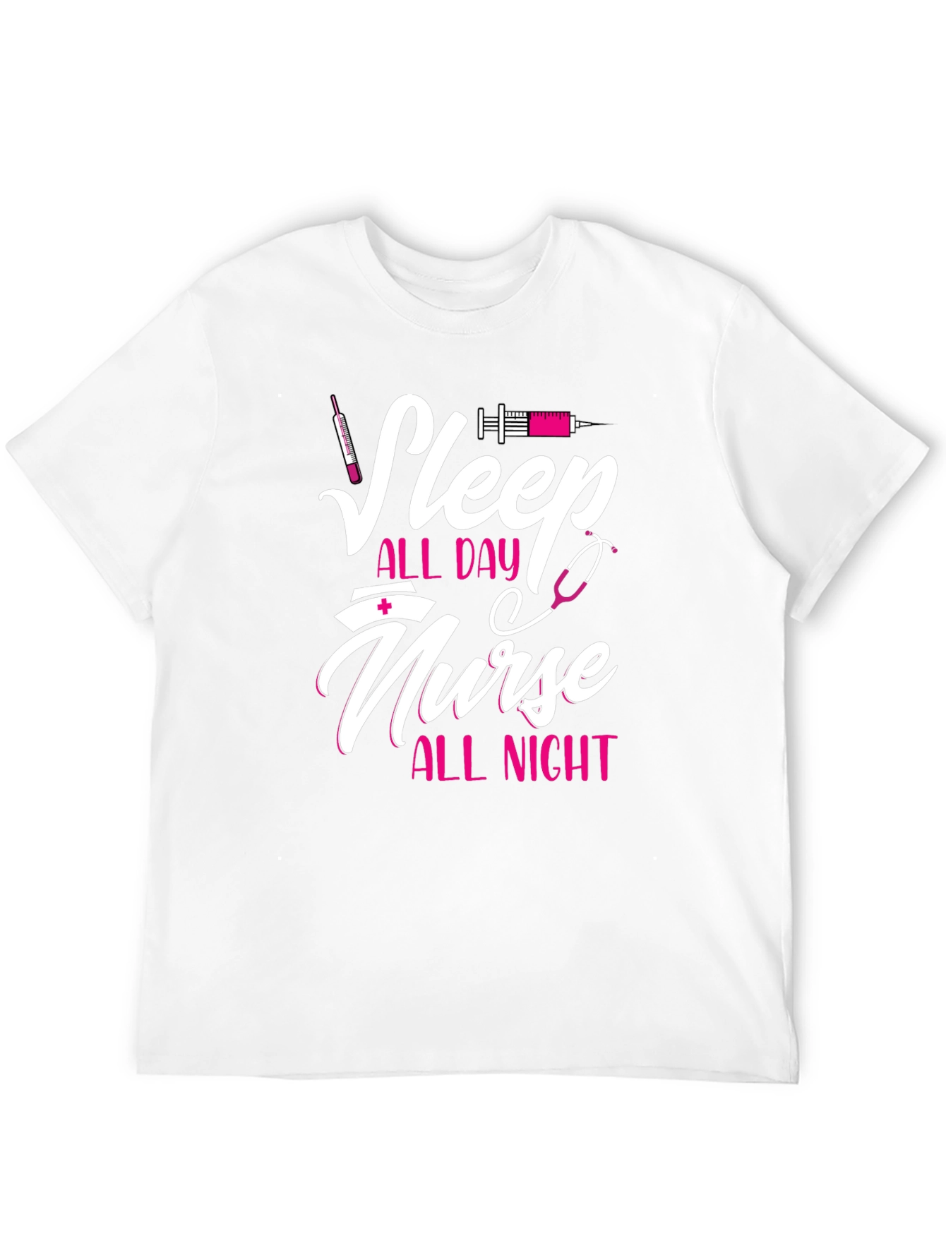 Sleep All Day Nurse All Night Graphic Tee