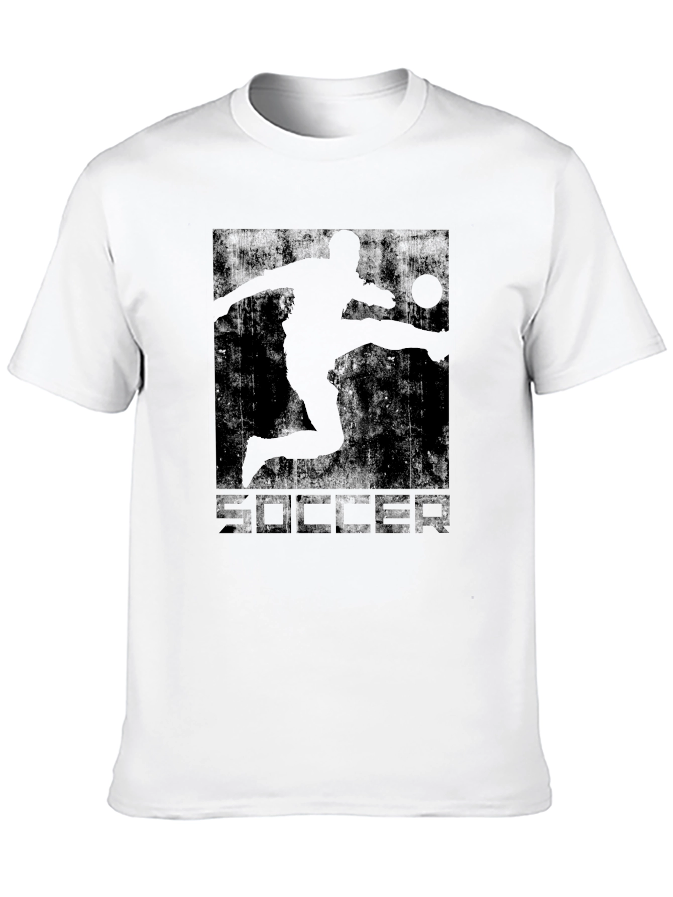 Soccer Player Graphic T-Shirt - Black