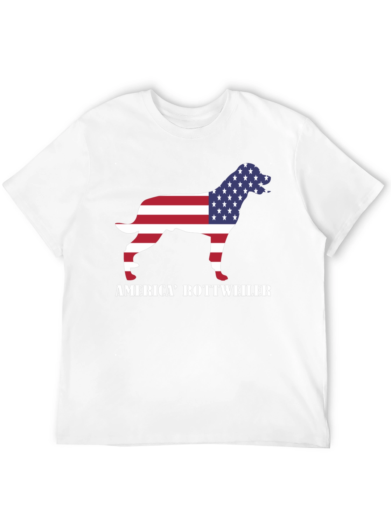 America Rottweiler Graphic Tee - Patriotic Dog Lover Shirt