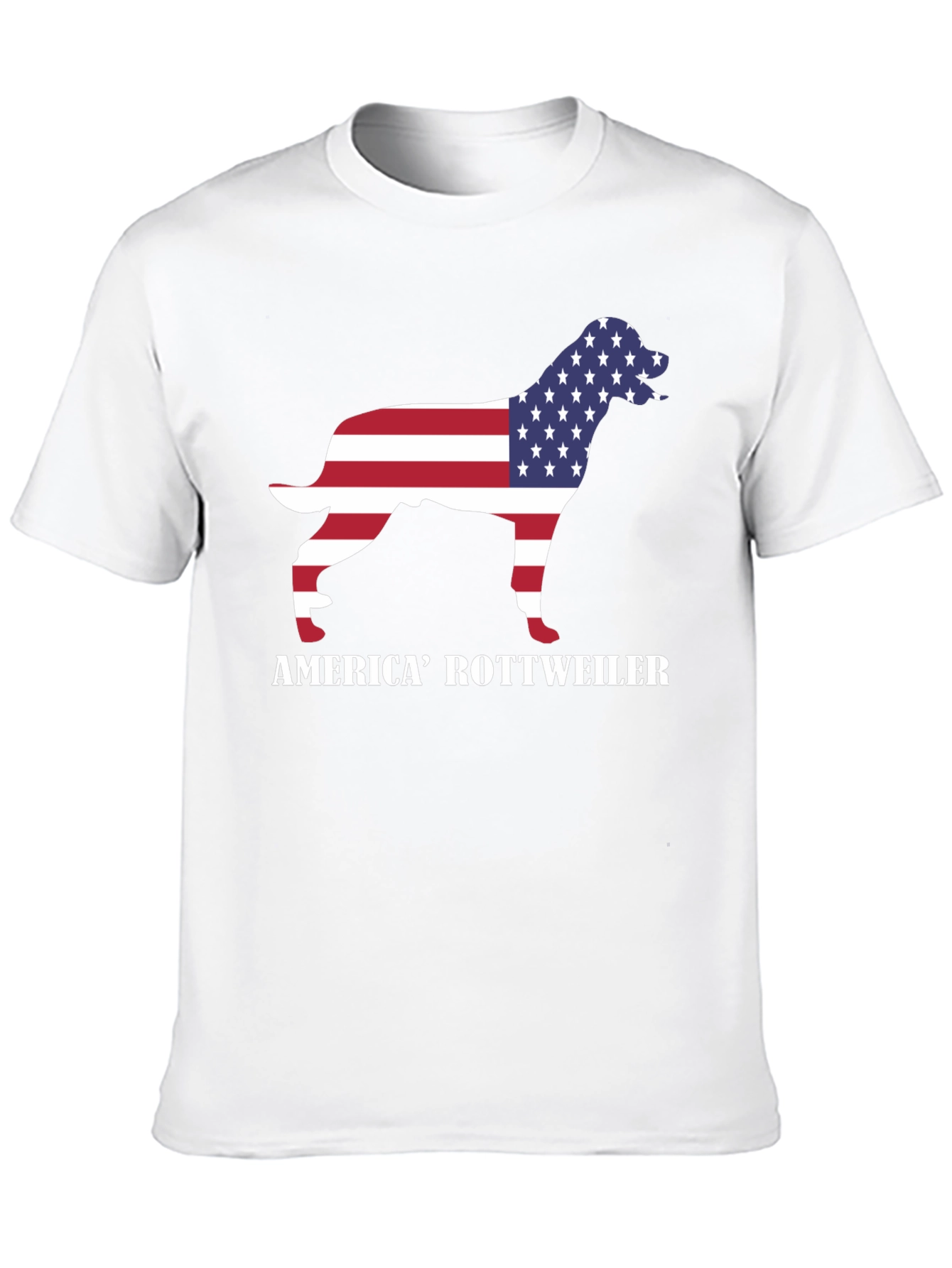 America Rottweiler Graphic Tee - Patriotic Dog Lover Shirt