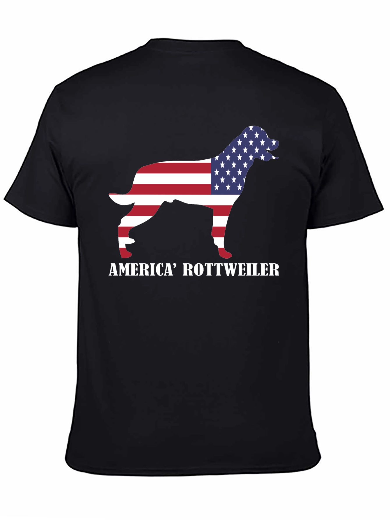 America Rottweiler Graphic Tee - Patriotic Dog Lover Shirt
