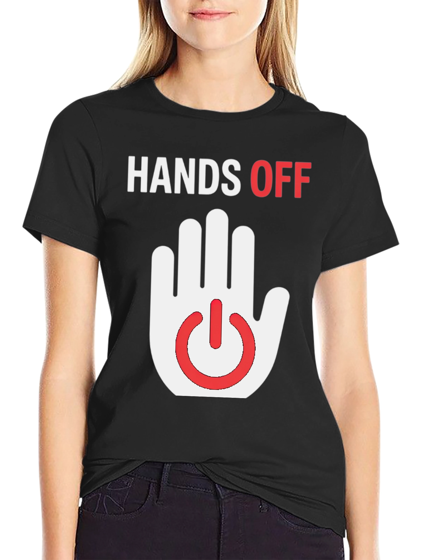 Hands Off Graphic T-Shirt - Funny Novelty Tee