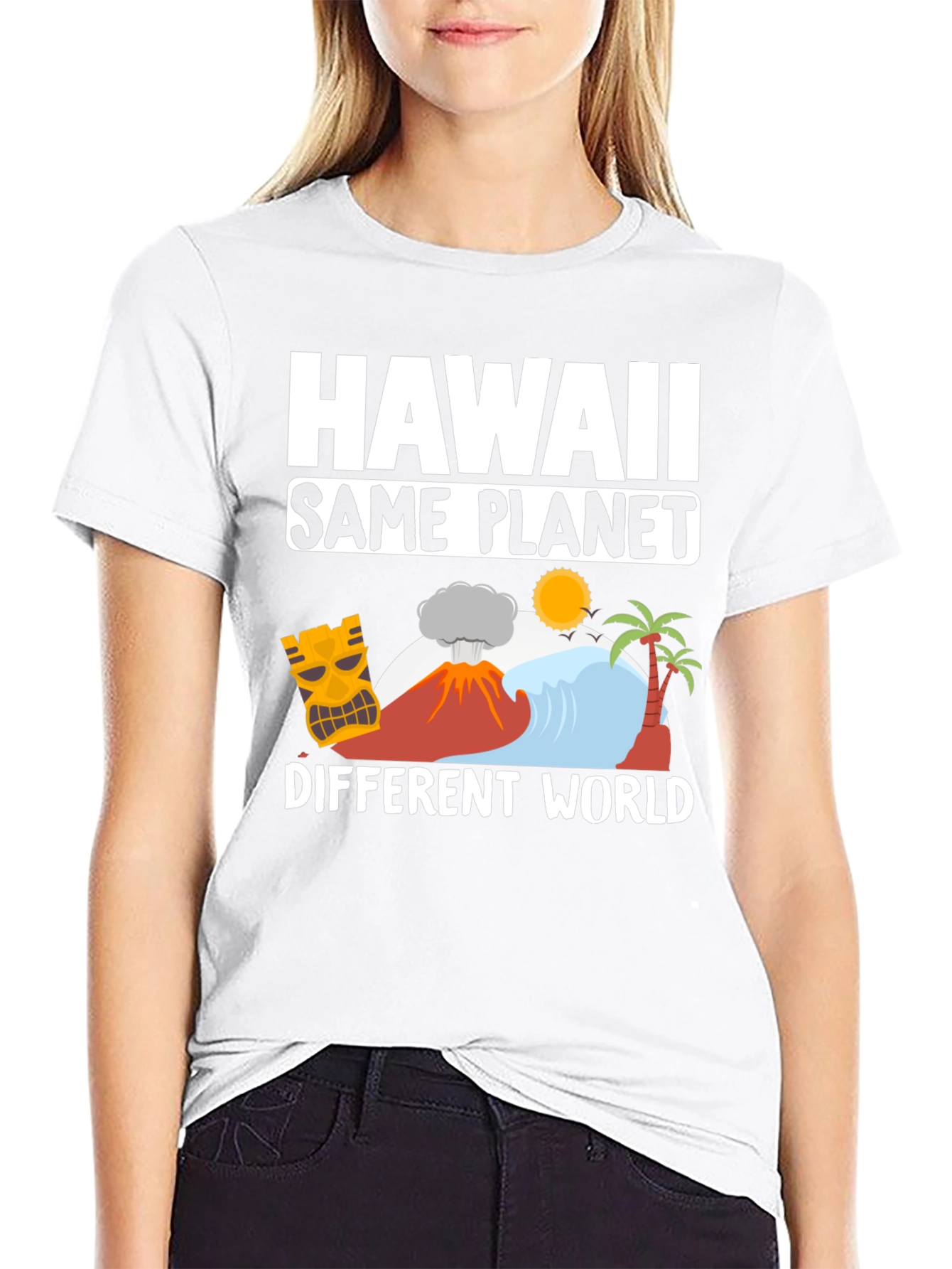 Hawaii Same Planet Different World Graphic T-Shirt