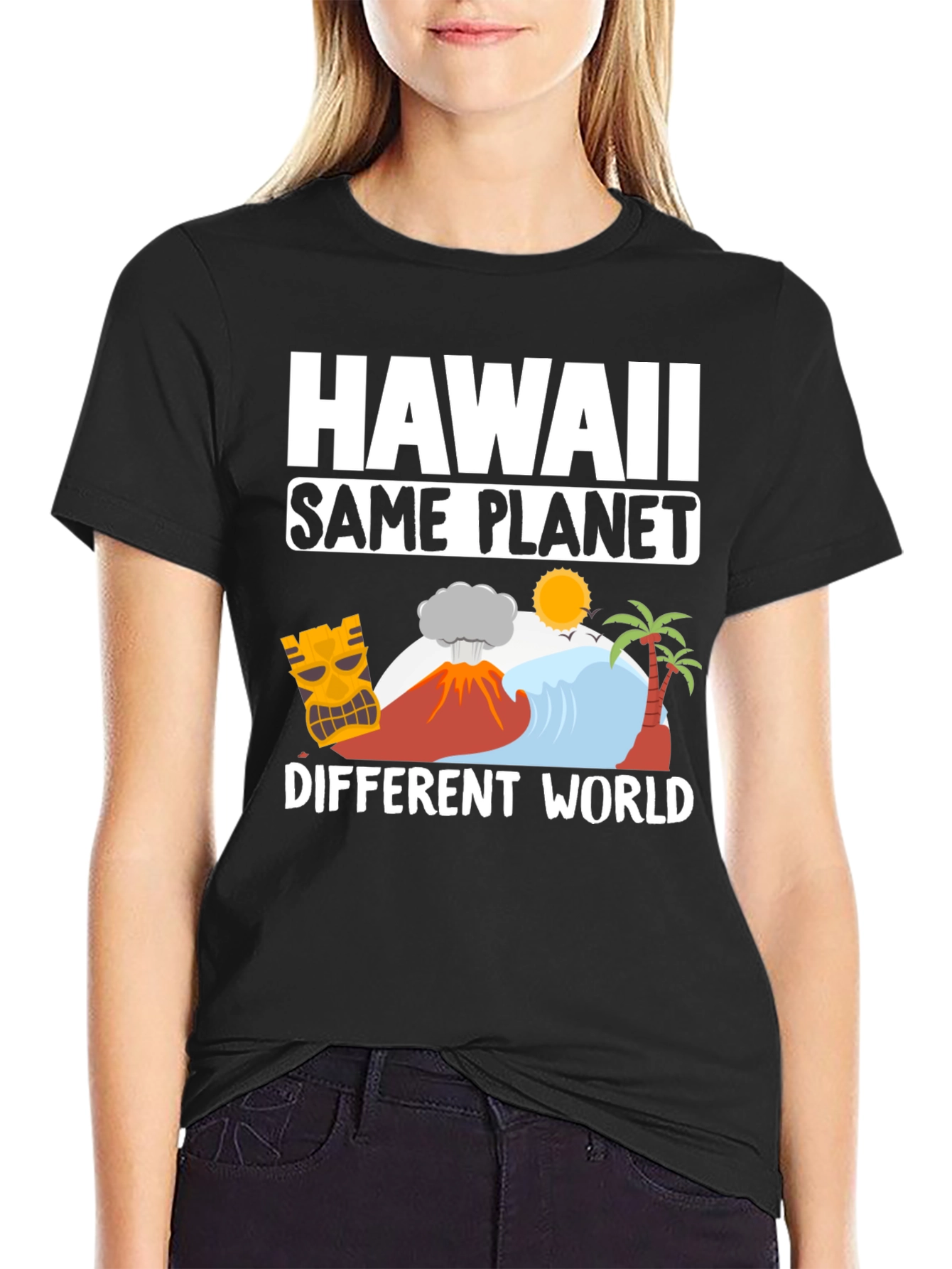 Hawaii Same Planet Different World Graphic T-Shirt