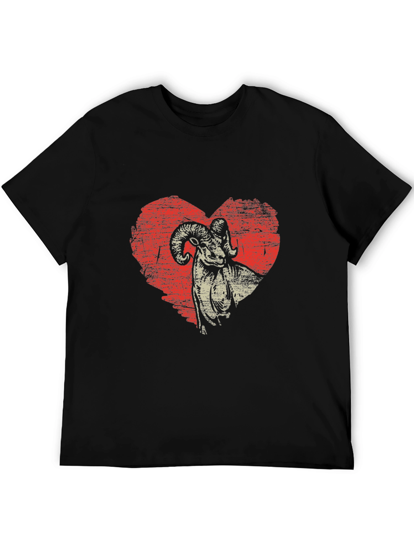Ram Heart Graphic T-Shirt - Mens Black Tee