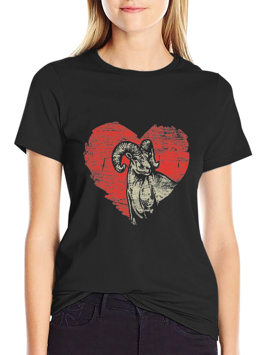 Ram Heart Graphic T-Shirt - Mens Black Tee