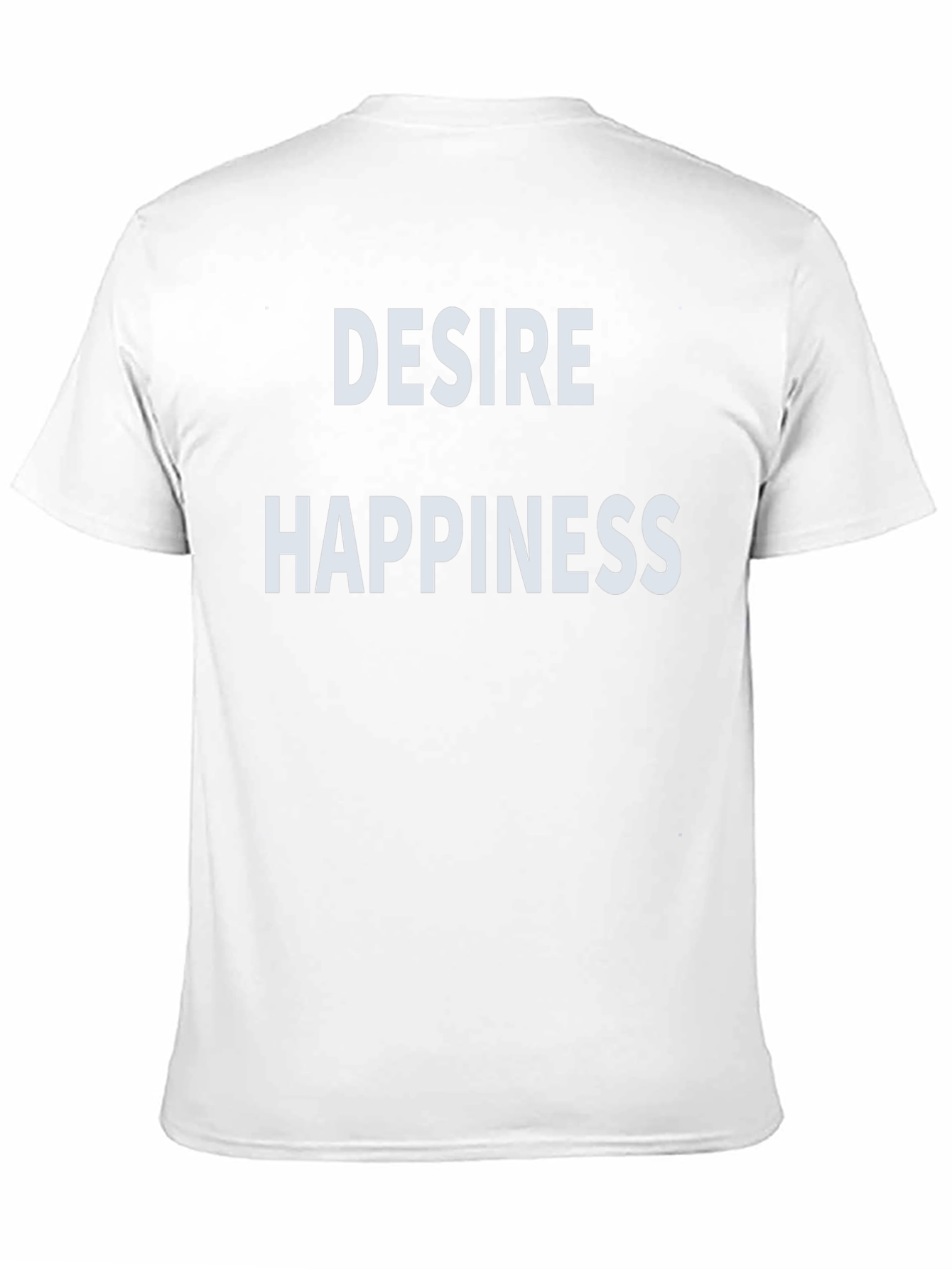Desire Happiness Black T-Shirt - Stylish Slogan Tee