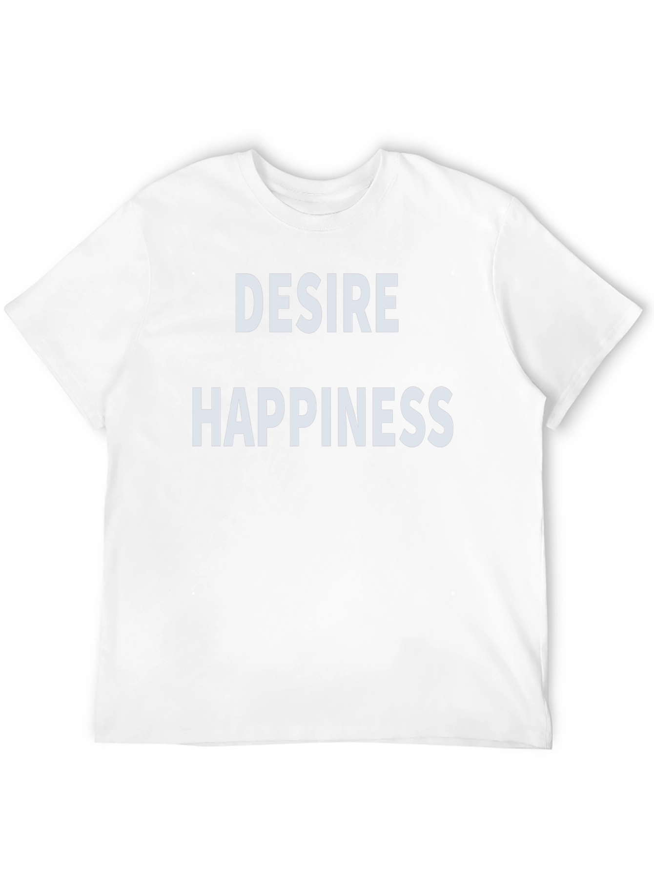 Desire Happiness Black T-Shirt - Stylish Slogan Tee