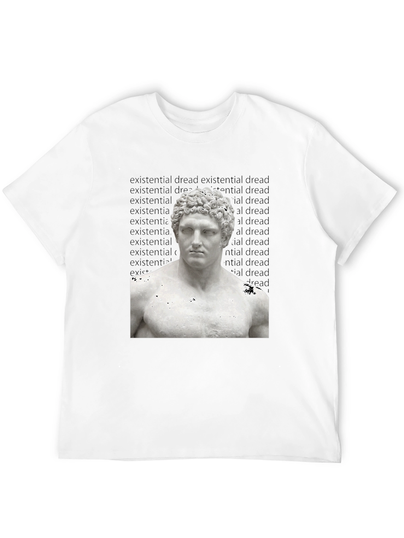 Existential Dread Statue Graphic T-Shirt