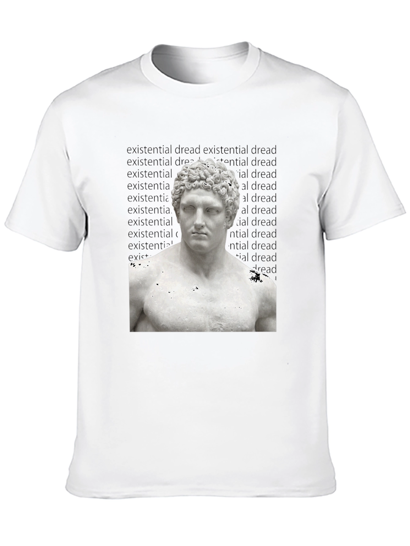 Existential Dread Statue Graphic T-Shirt