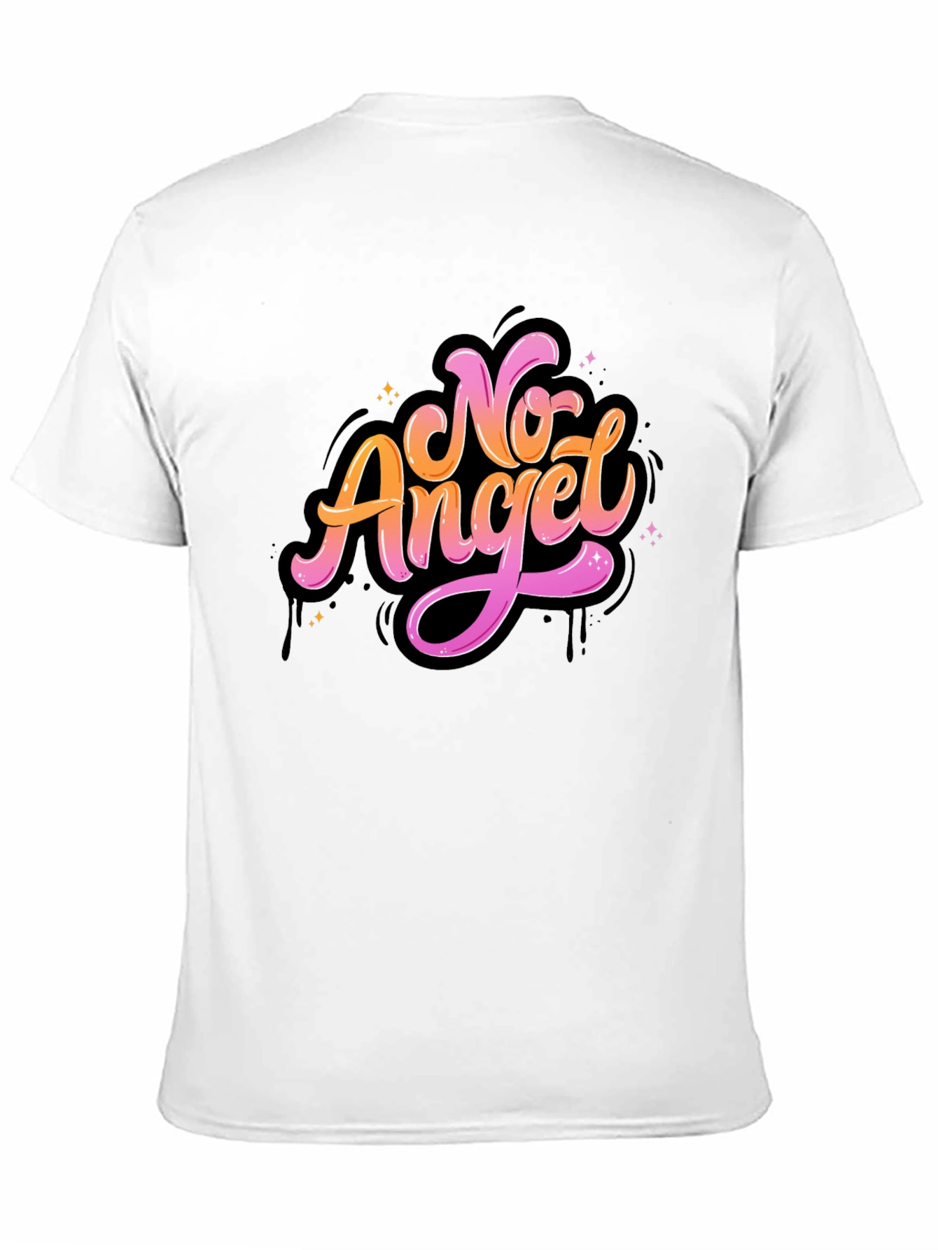 No Angel Graphic Tee - Stylish Black T-Shirt
